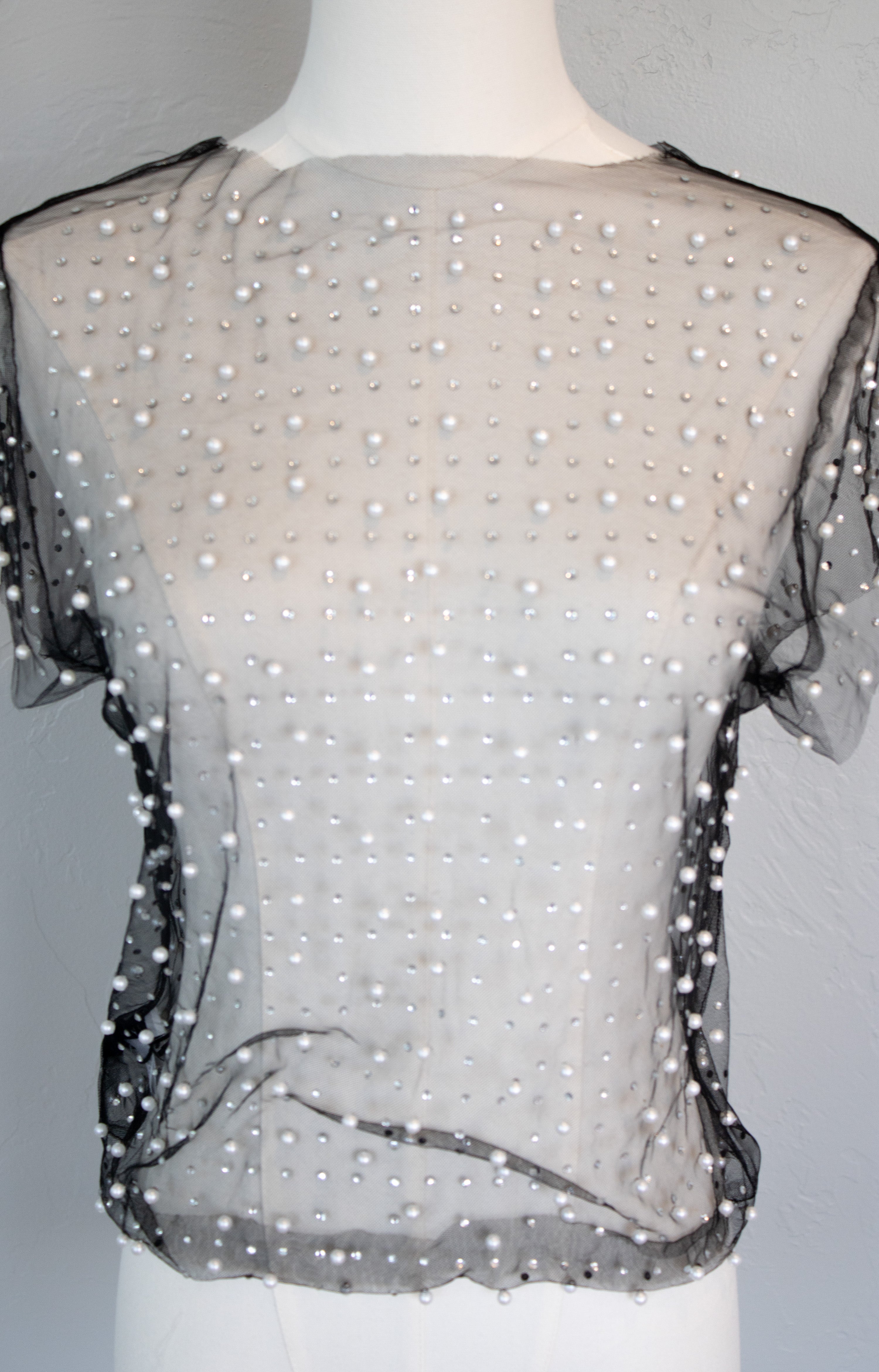 Rhinestone and Pearl Top