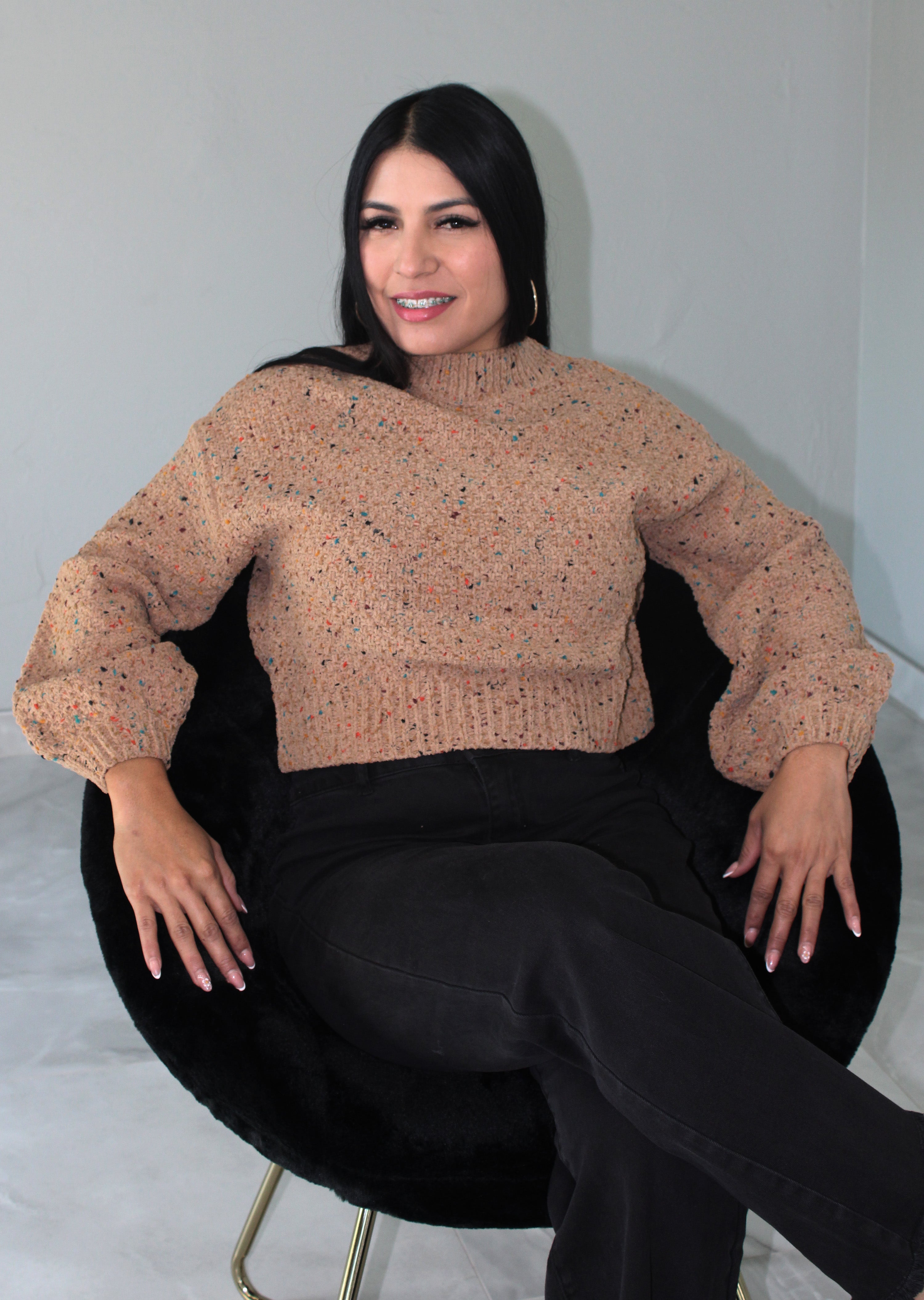 Multicolor Cropped Sweater