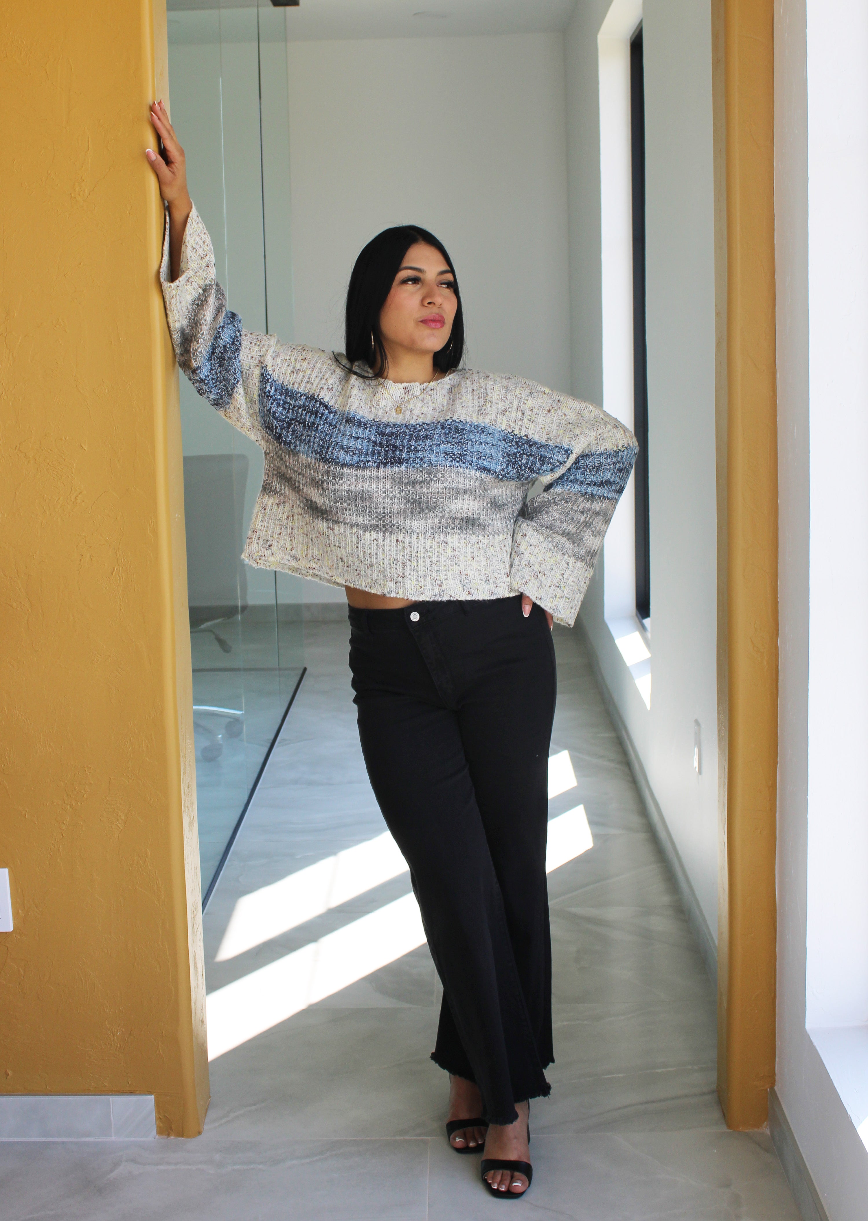 Open Weave Layered Sweater