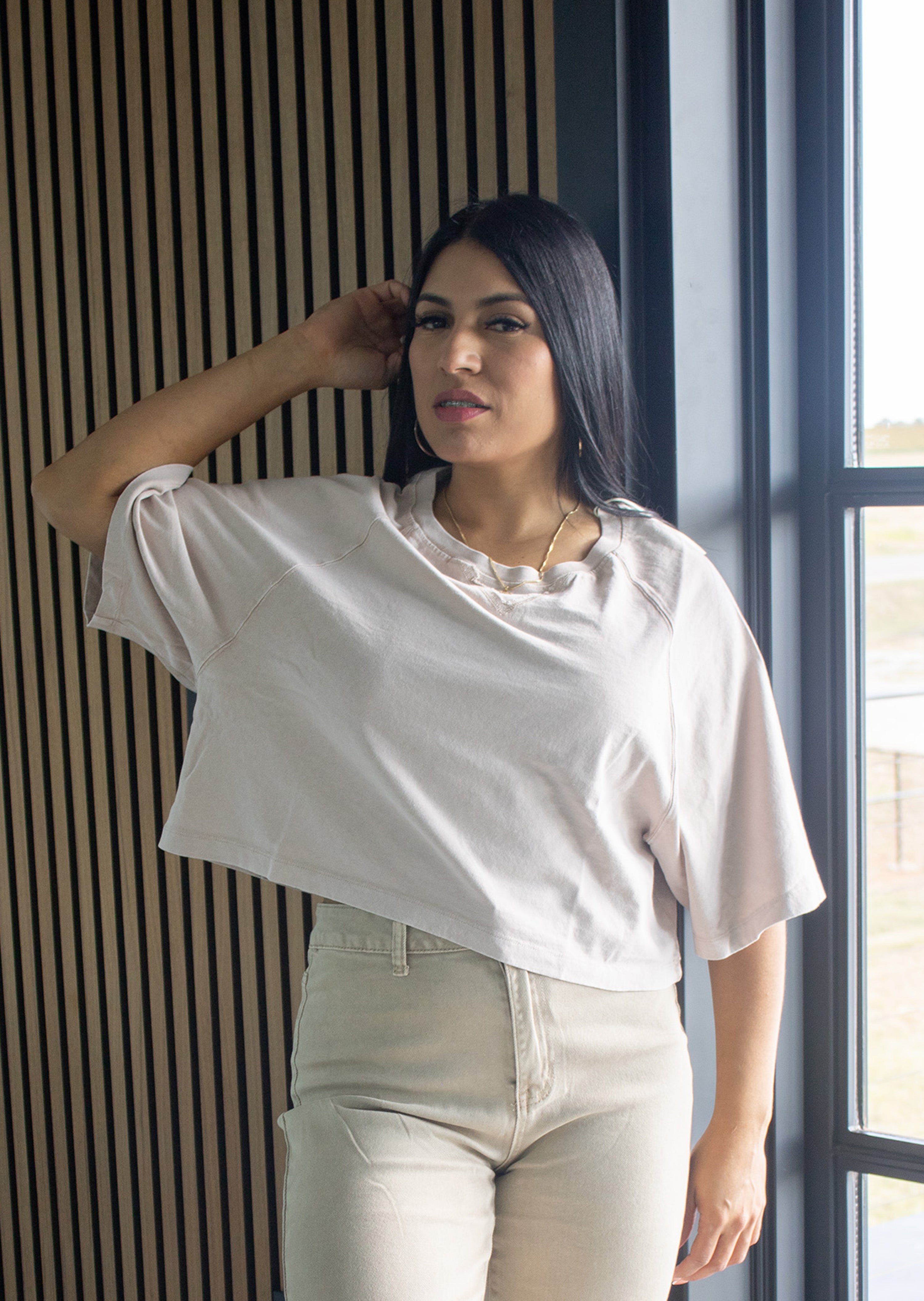 Mineral Washed Cropped Tee