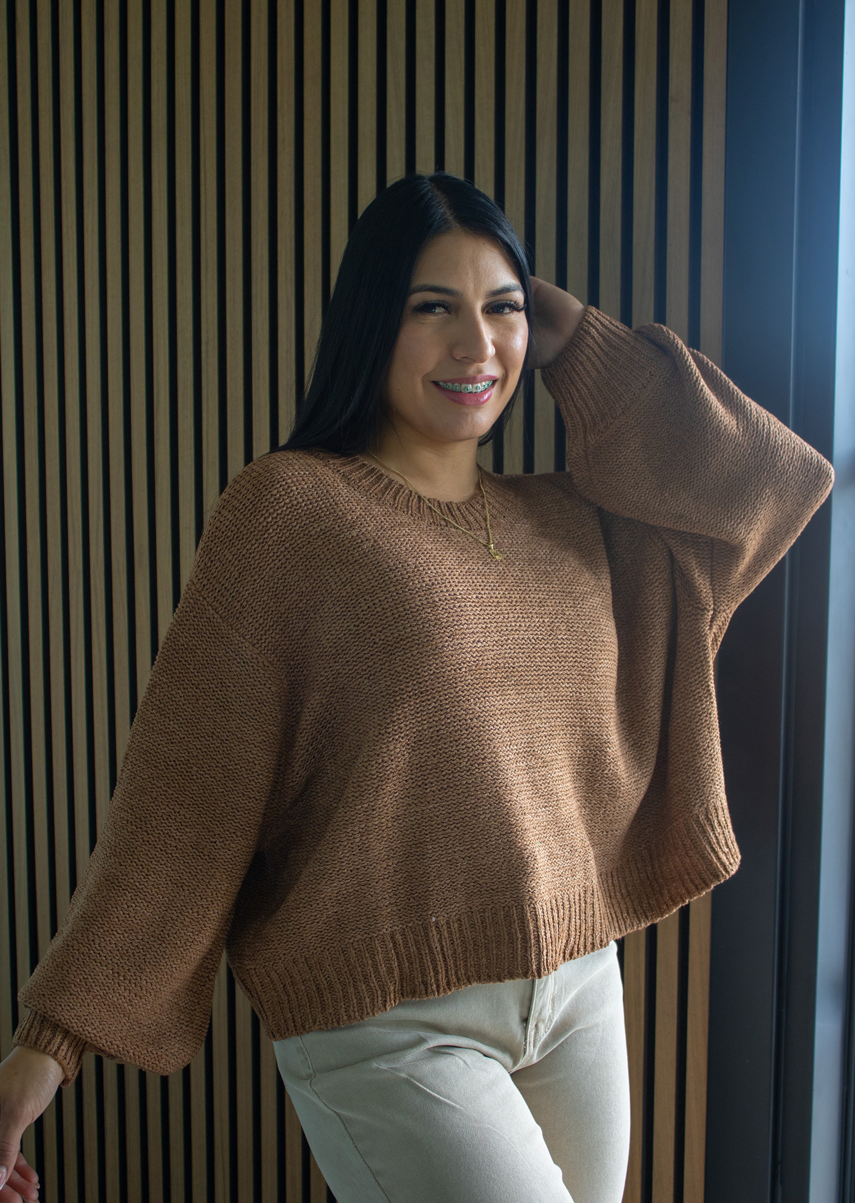 Oversized Balloon Sleeve Sweater