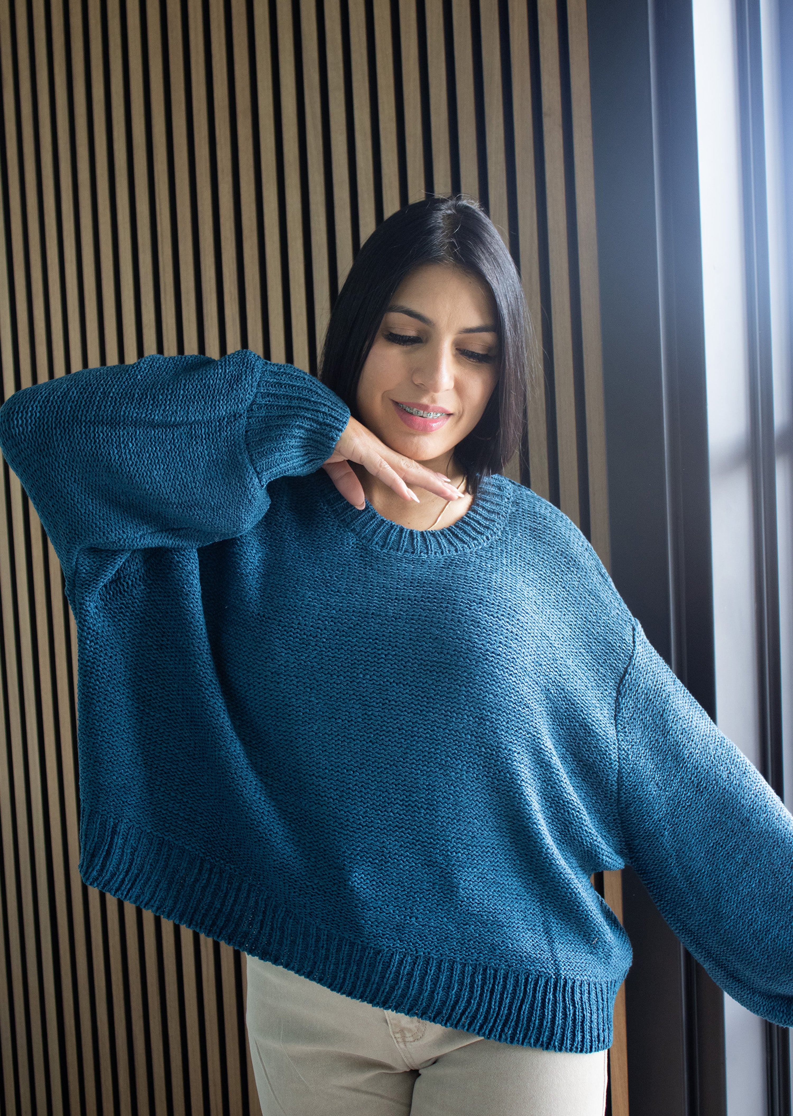 Oversized Balloon Sleeve Sweater