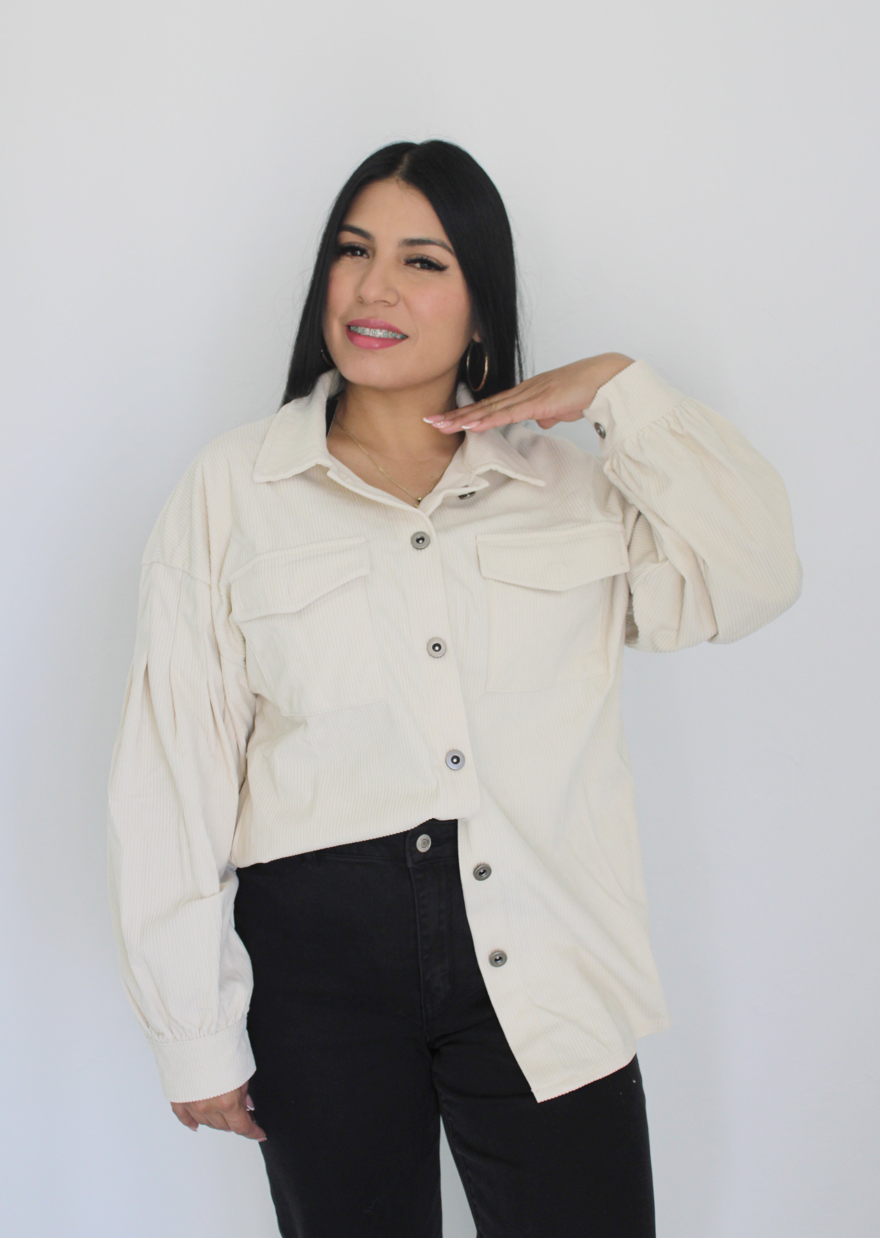 Corduroy Botton Down Jacket