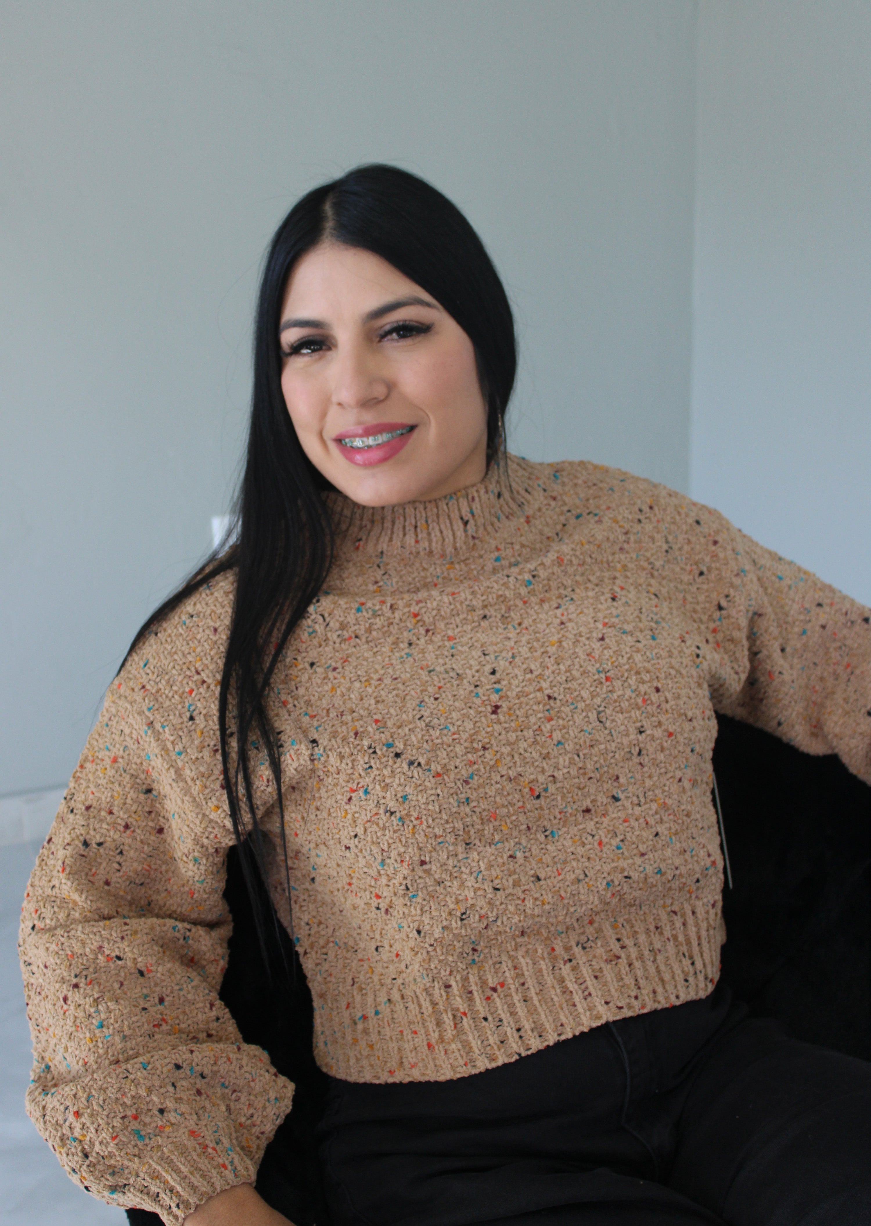 Multicolor Cropped Sweater