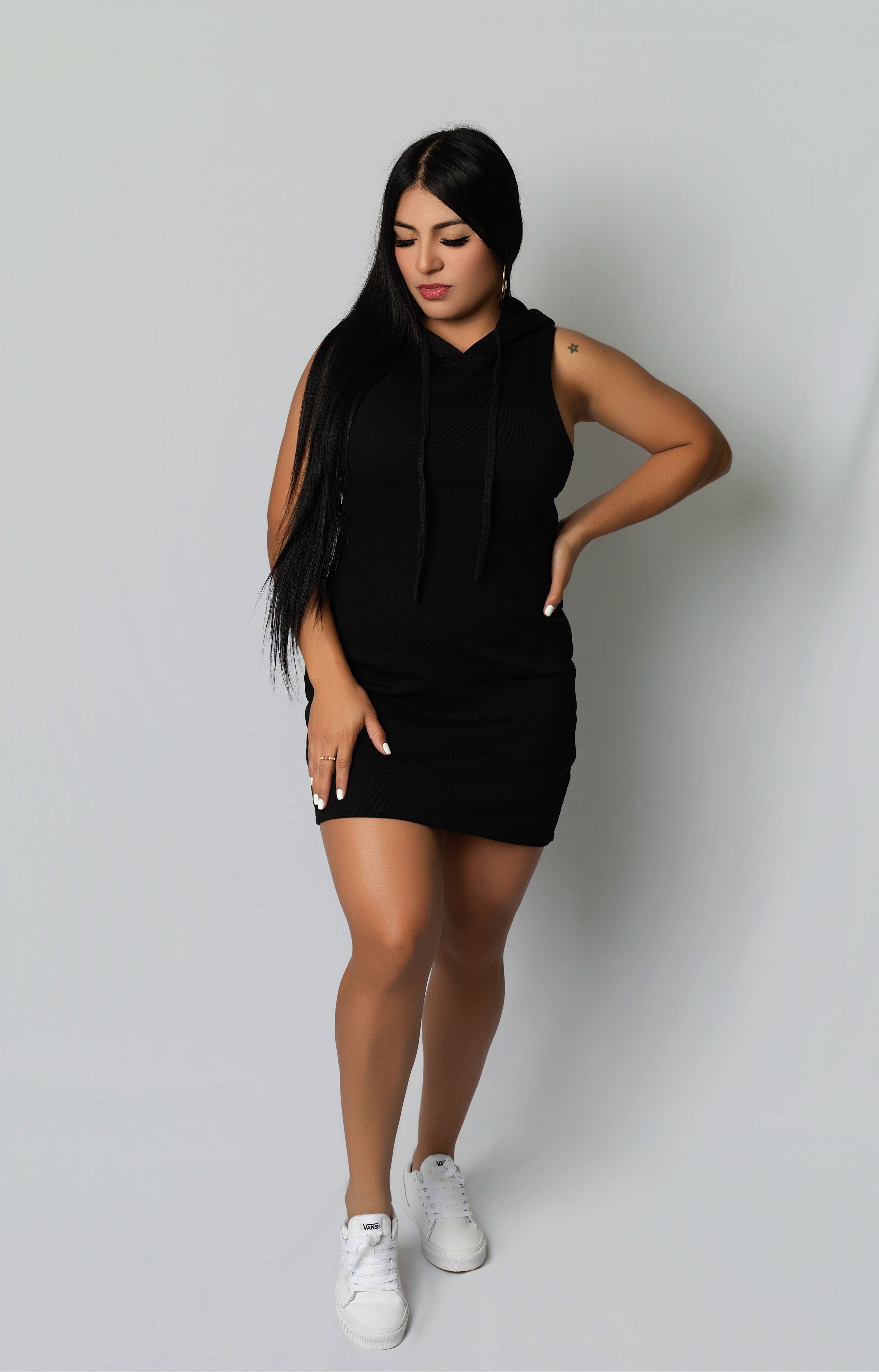 Sleeveless Hoodie Dress