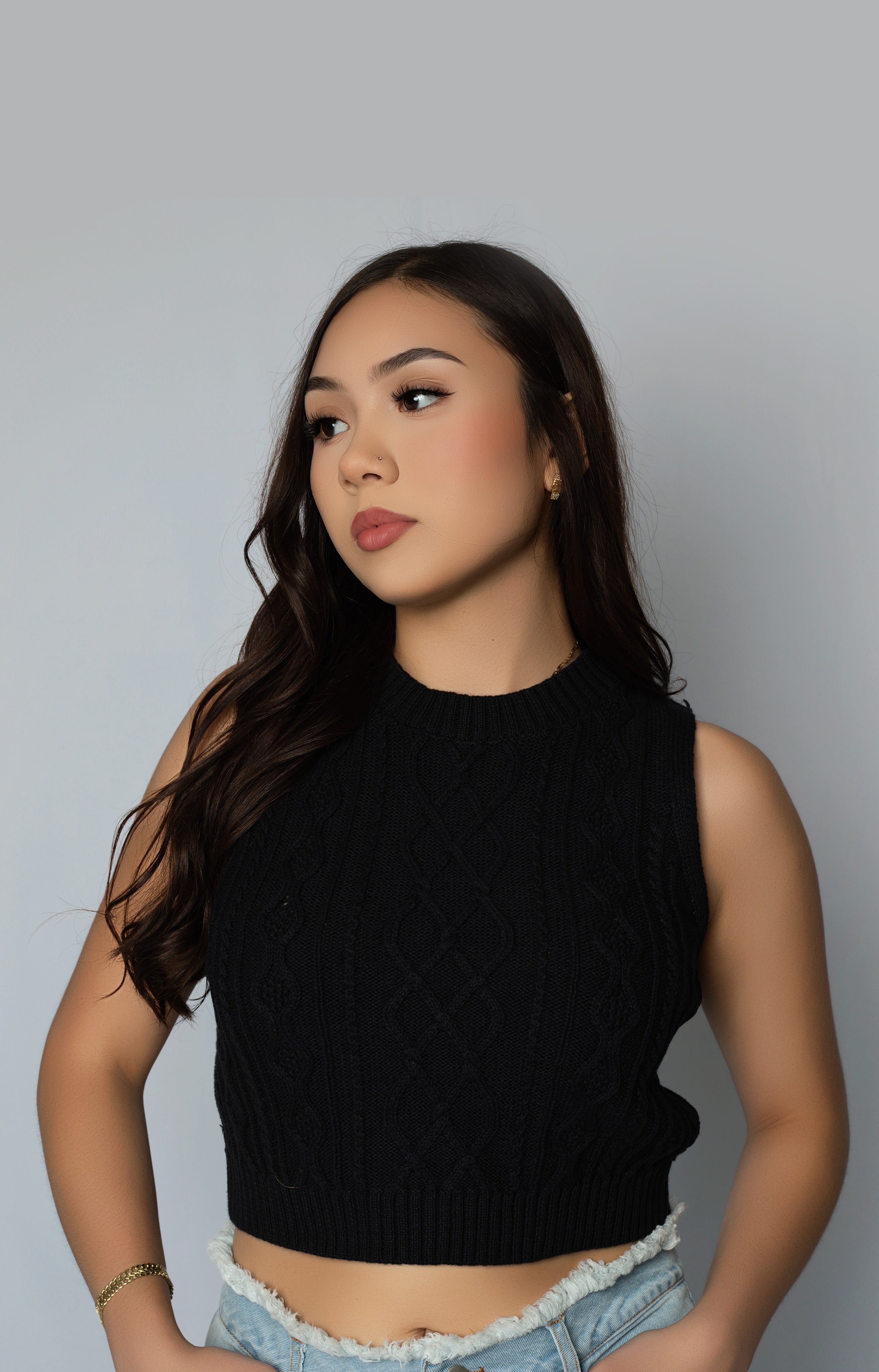 Cable Knit Crop Top