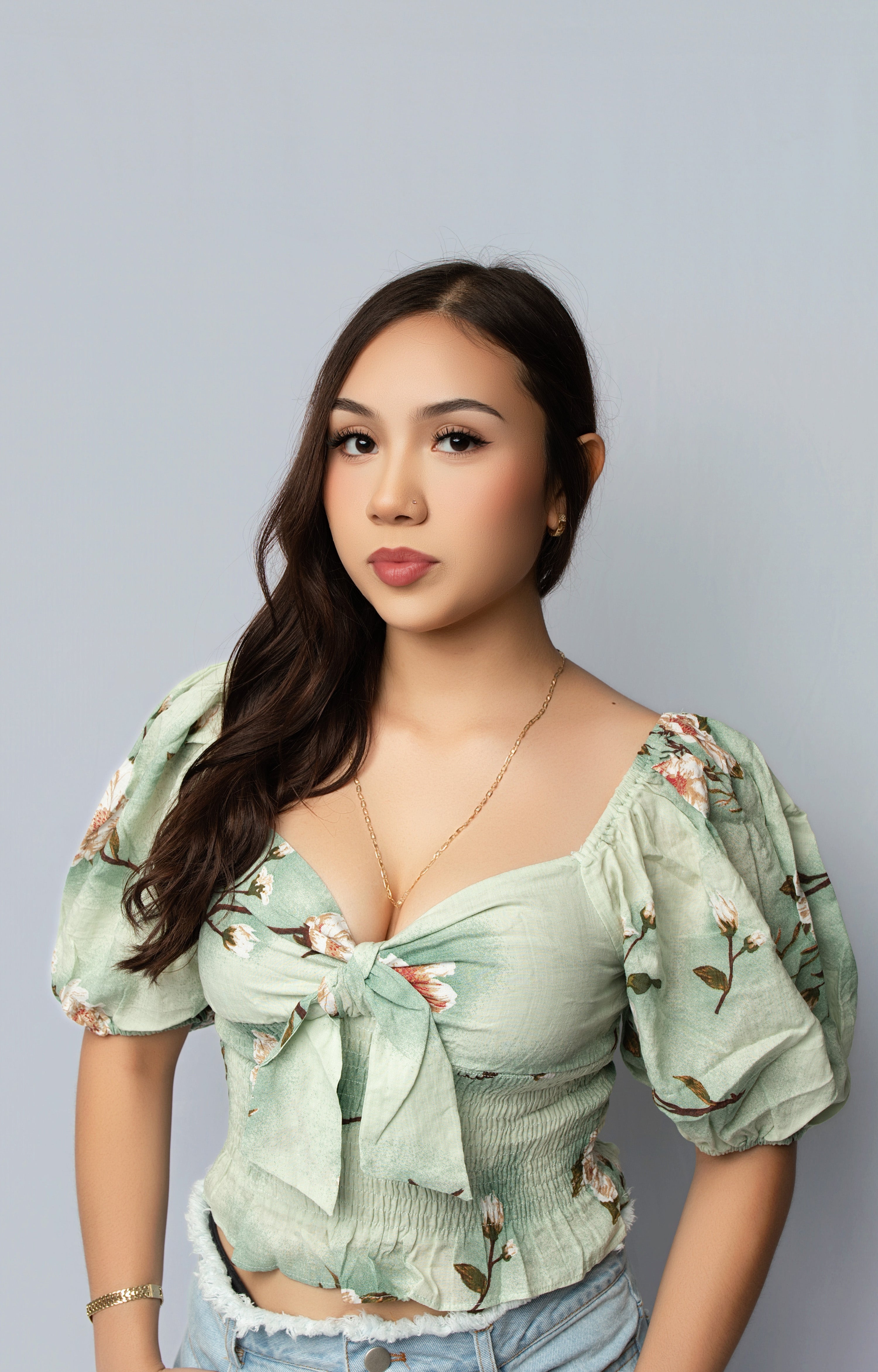 Floral Print Crop Top
