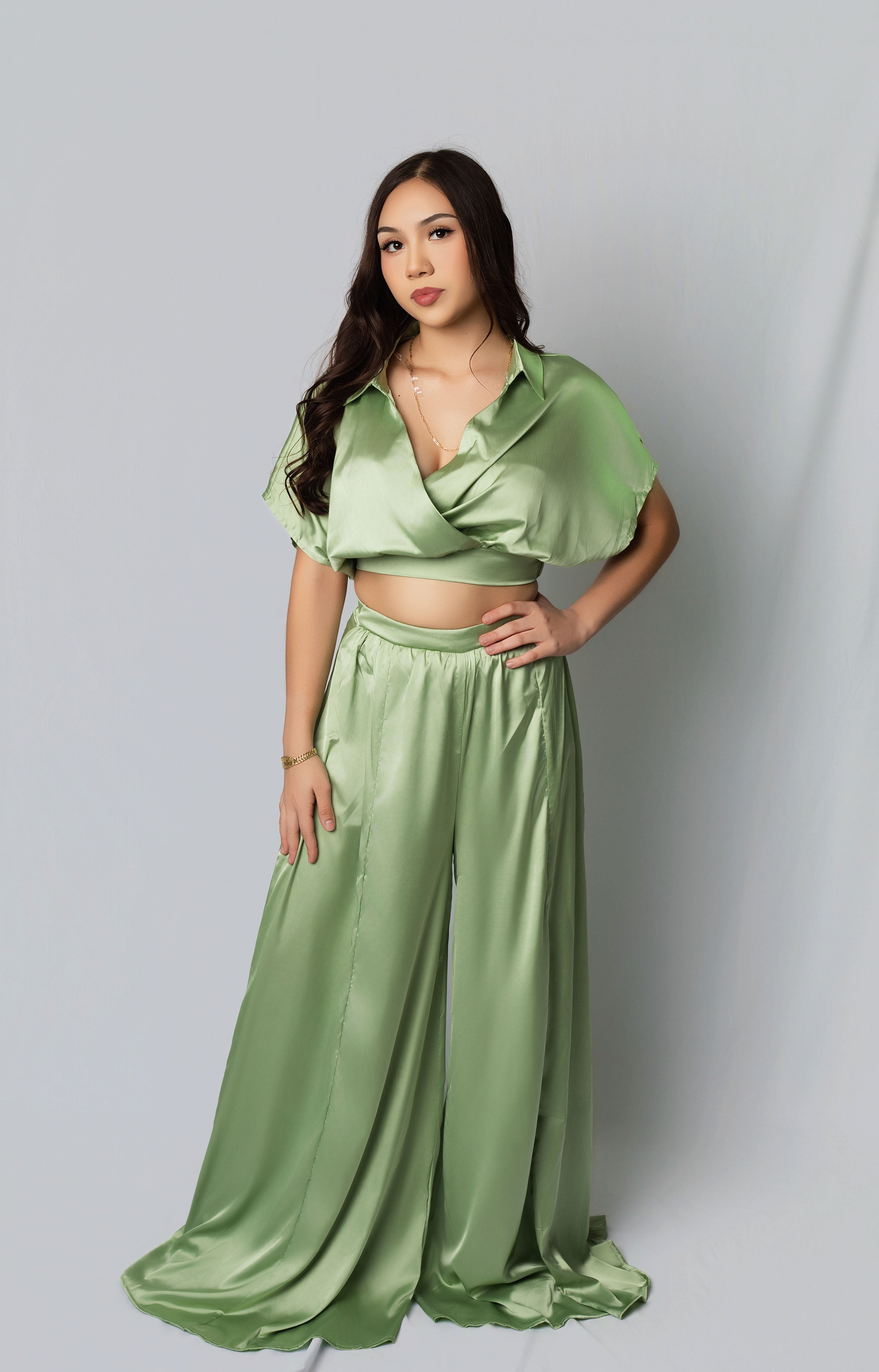 Satin Two-Piece Set