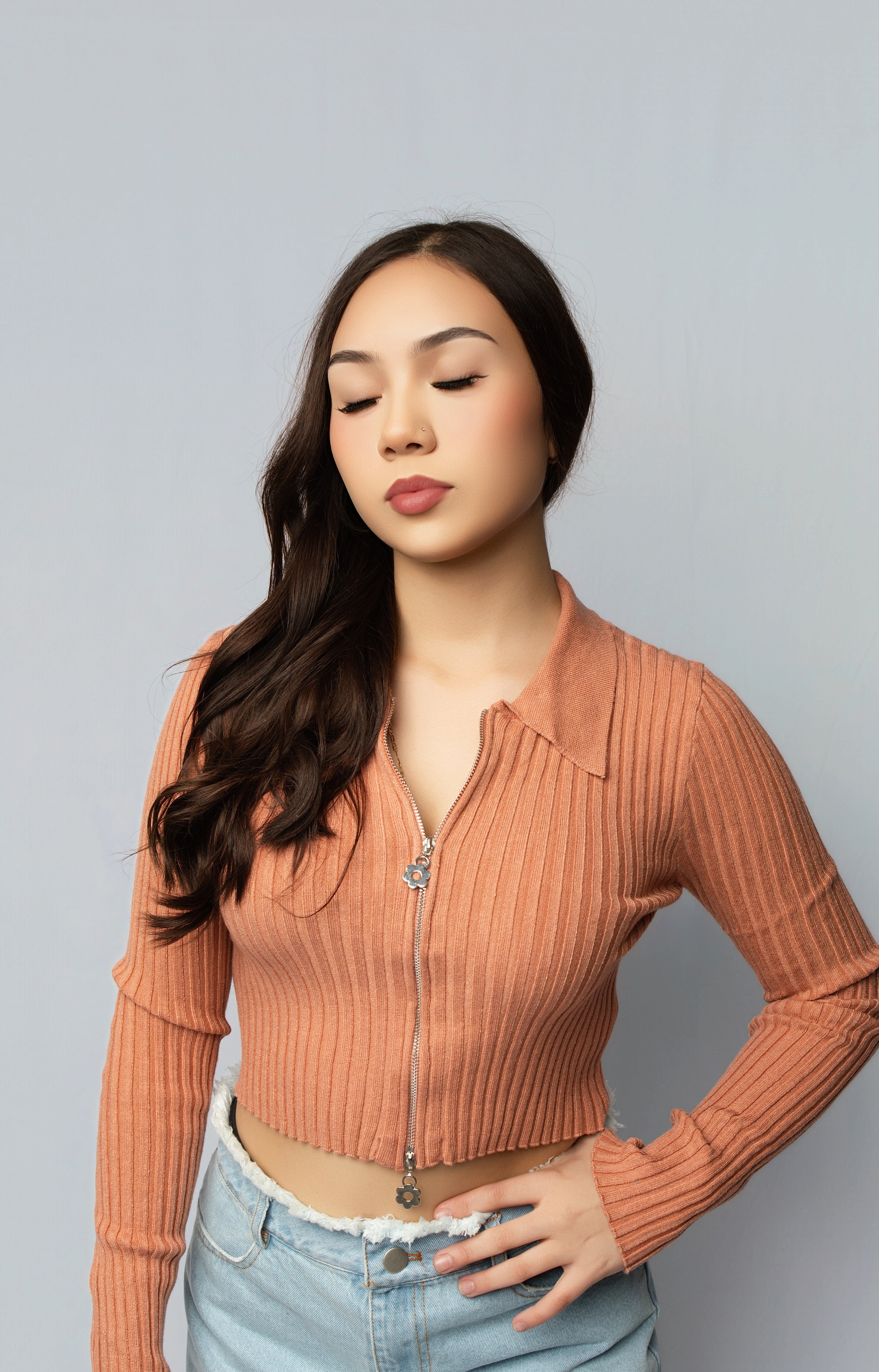 Marsala Collared Sweater Top