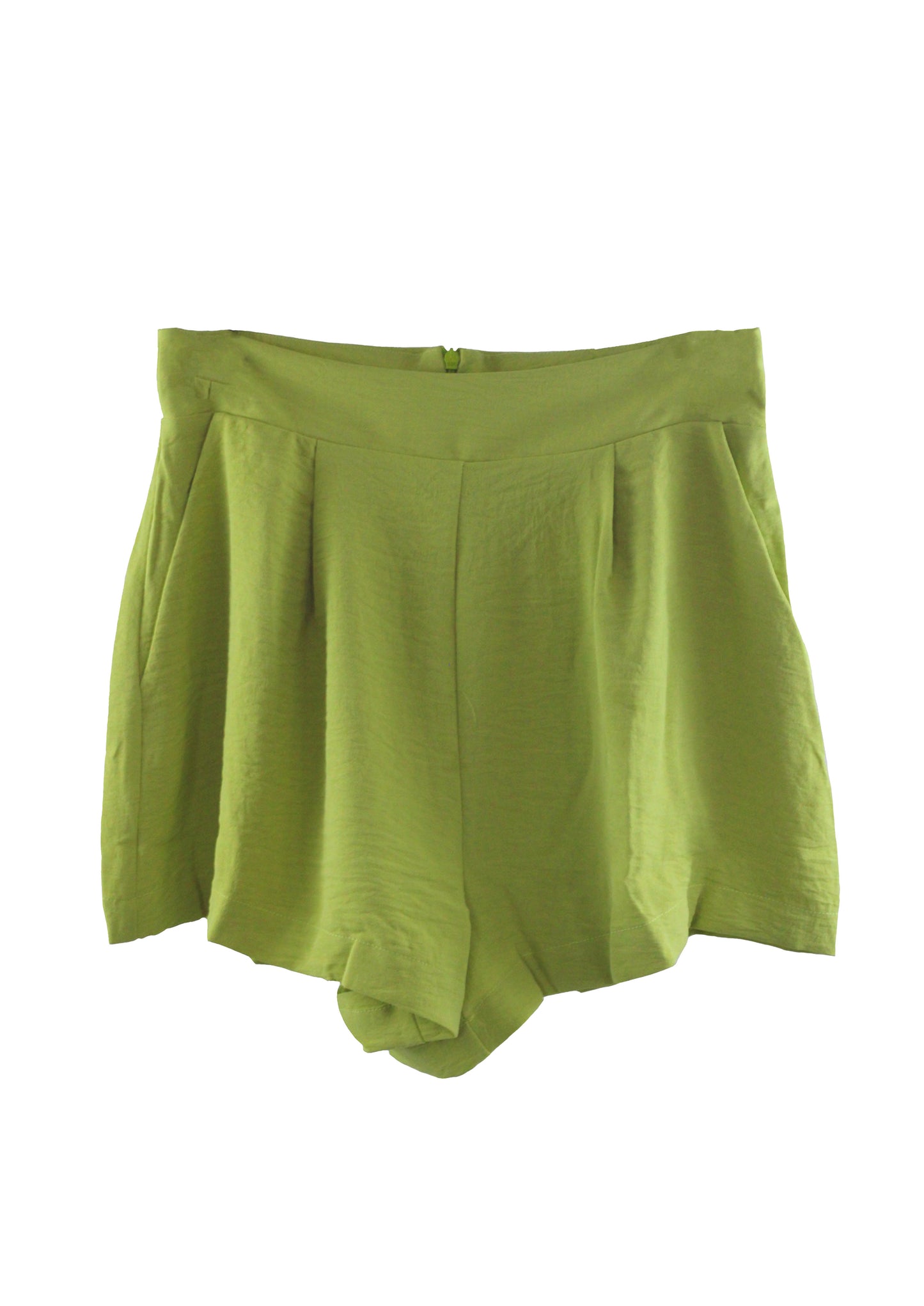 GREEN MINIMALIST FLUTTER SHORTS