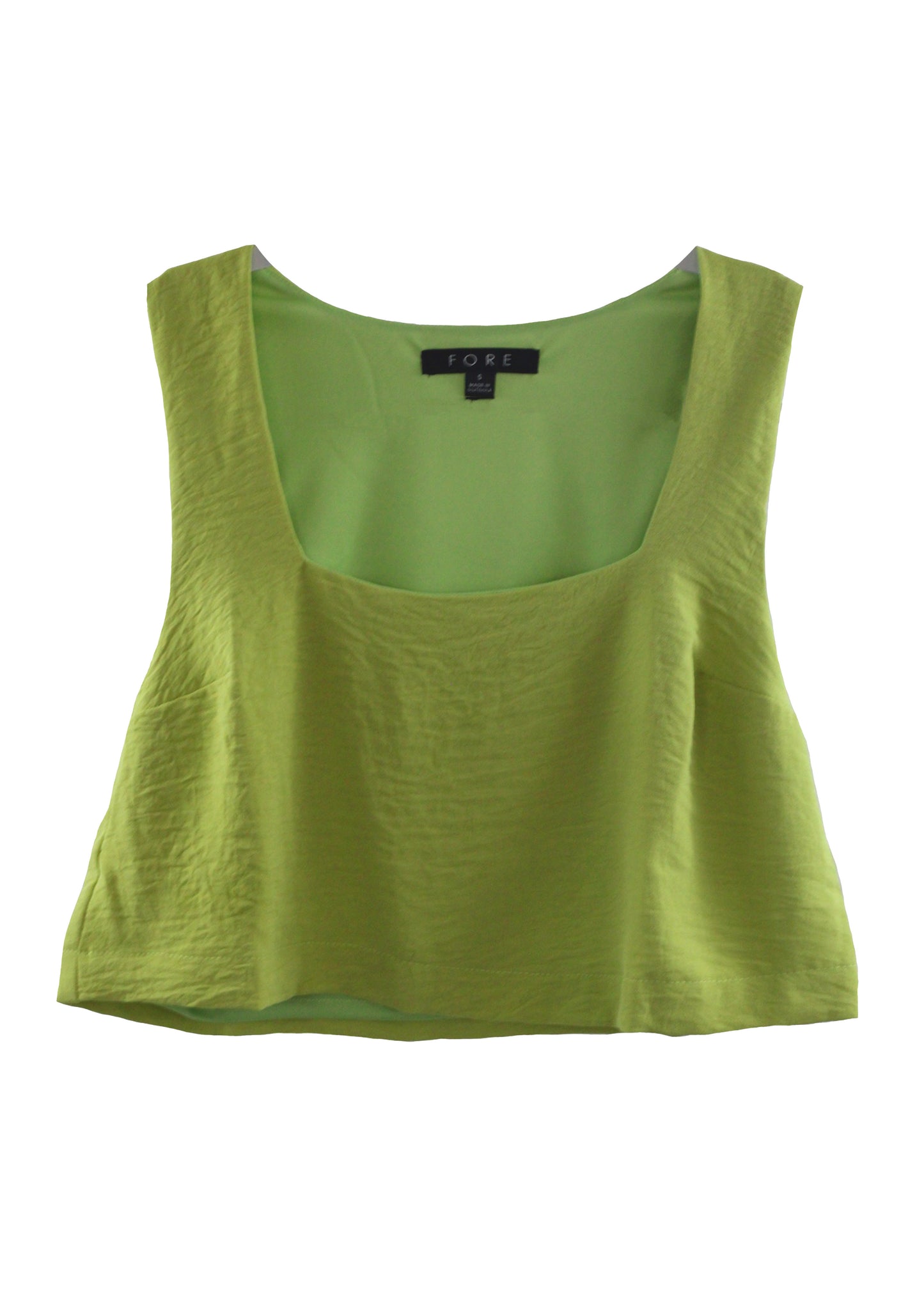 GREEN MINIMALIST CROP TOP