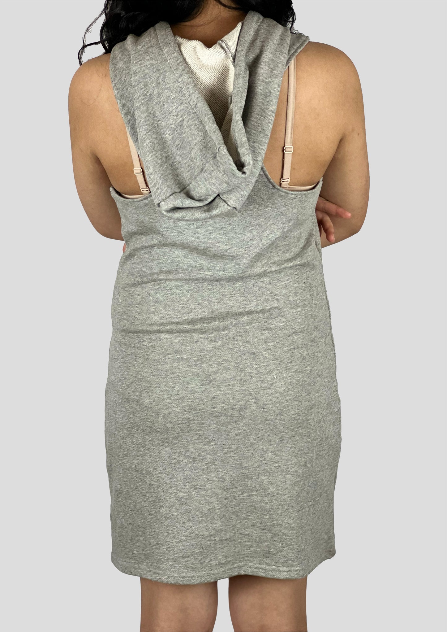 SLEEVELESS HOODIE DRESS