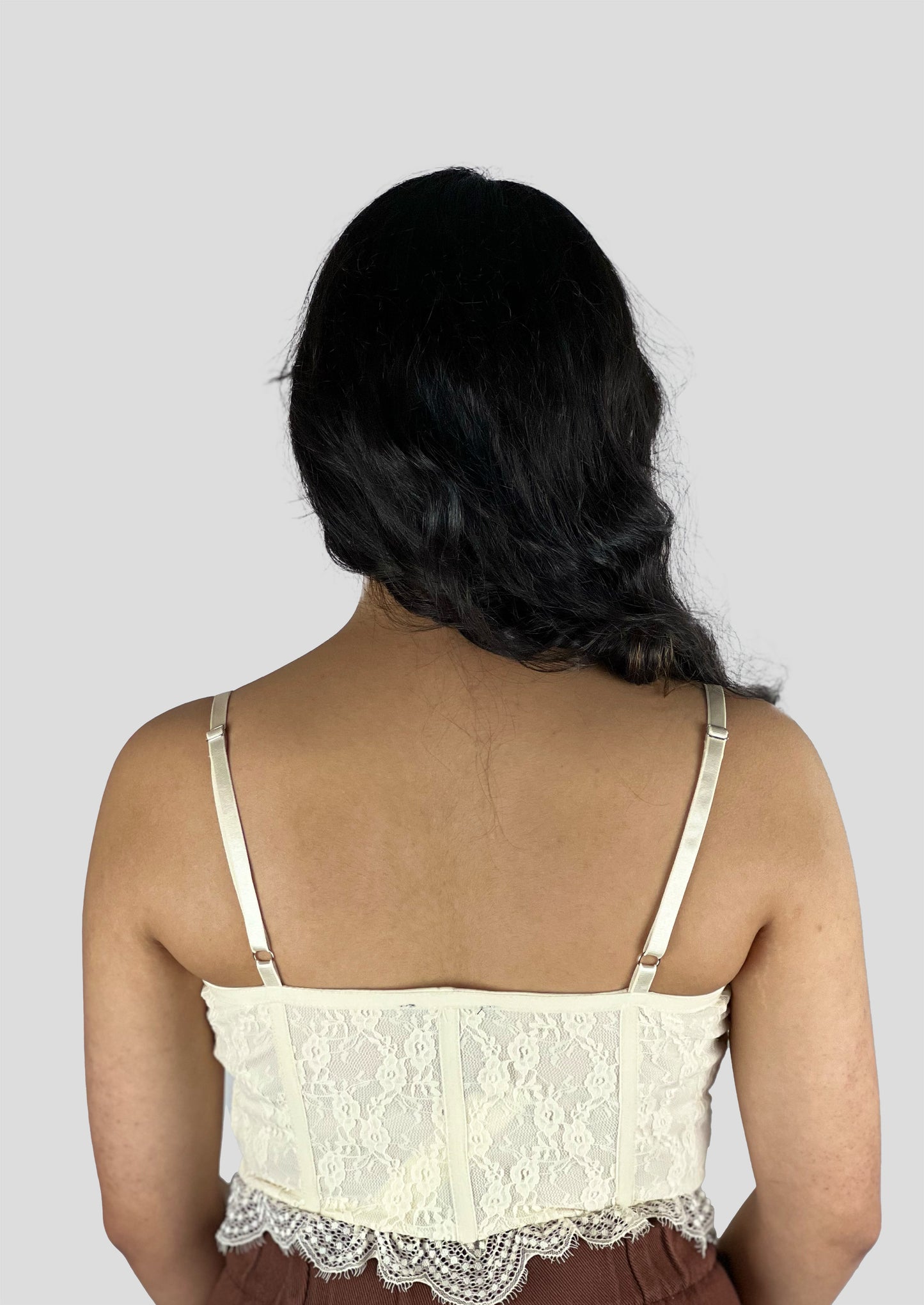 IVORY LACE CORSET TOP