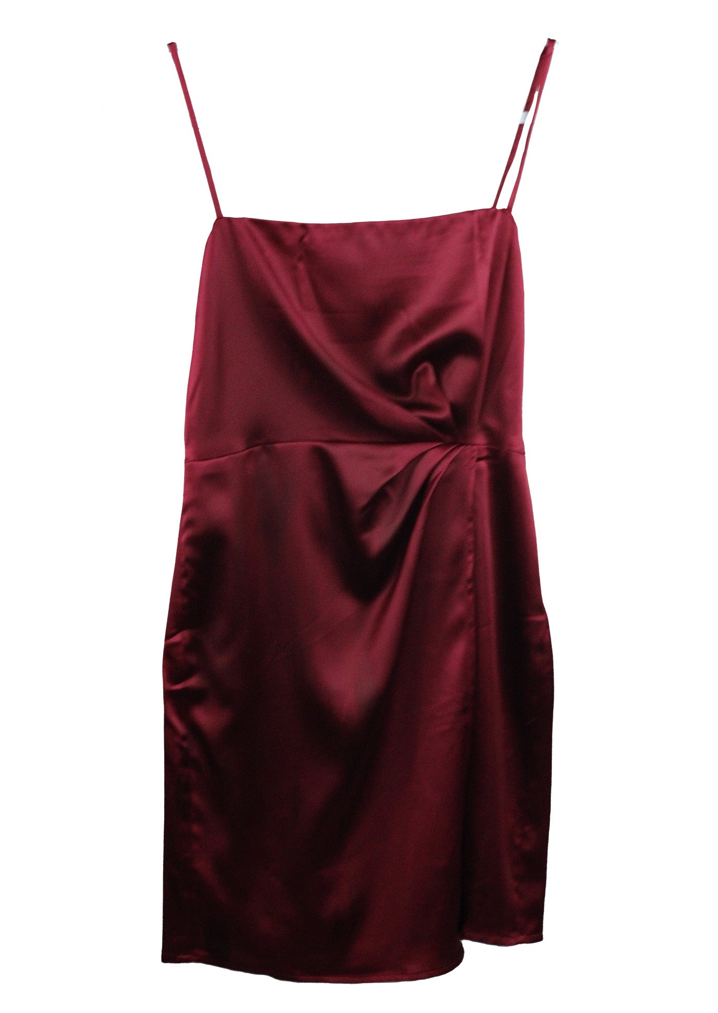 SATIN SQUARE MINI DRESS