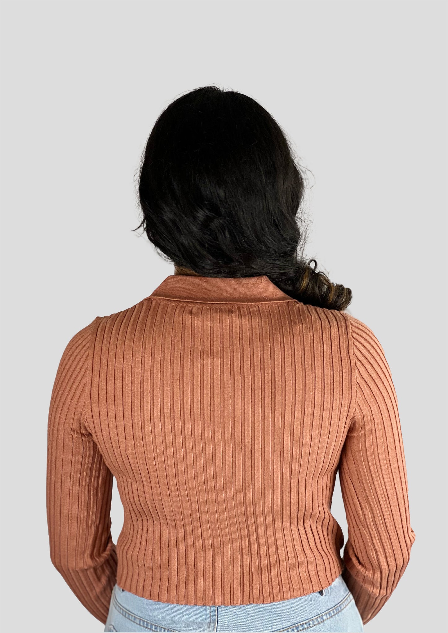 MARSALA COLLARED SWEATER TOP