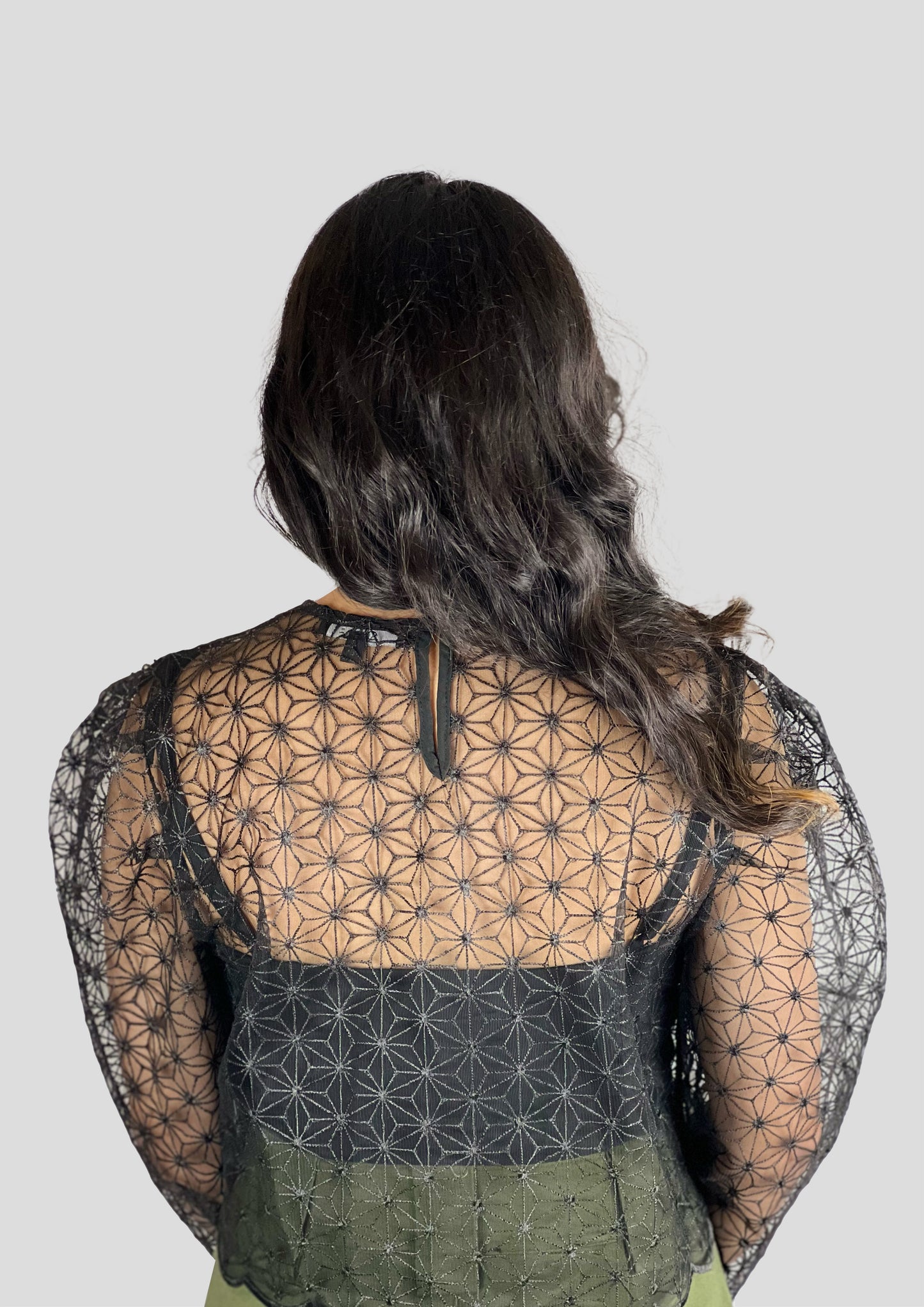 SHEER FLOWER LACE TOP