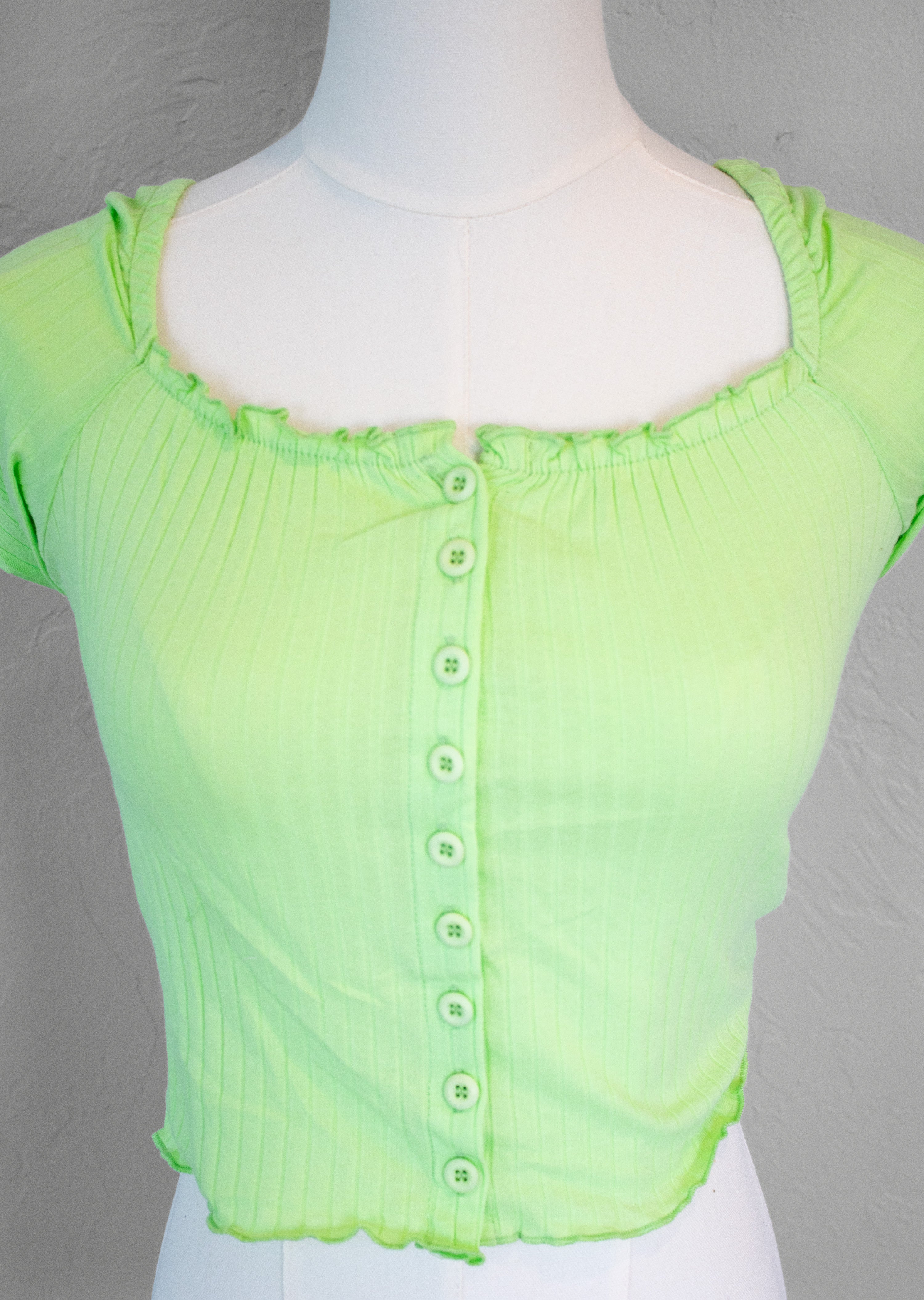 Ribbed Knit Off Shoulder Top