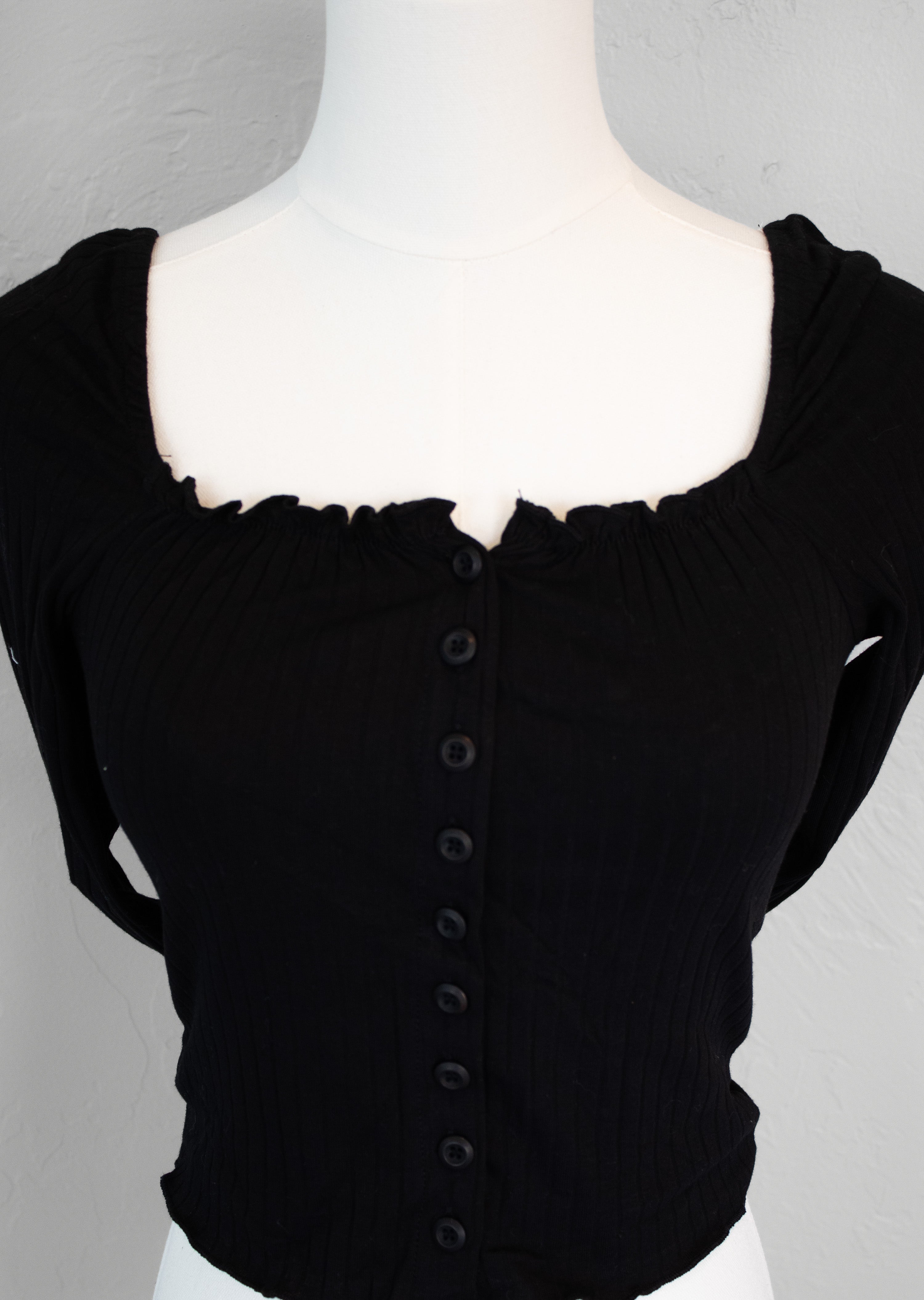 Ribbed Knit Off Shoulder Top