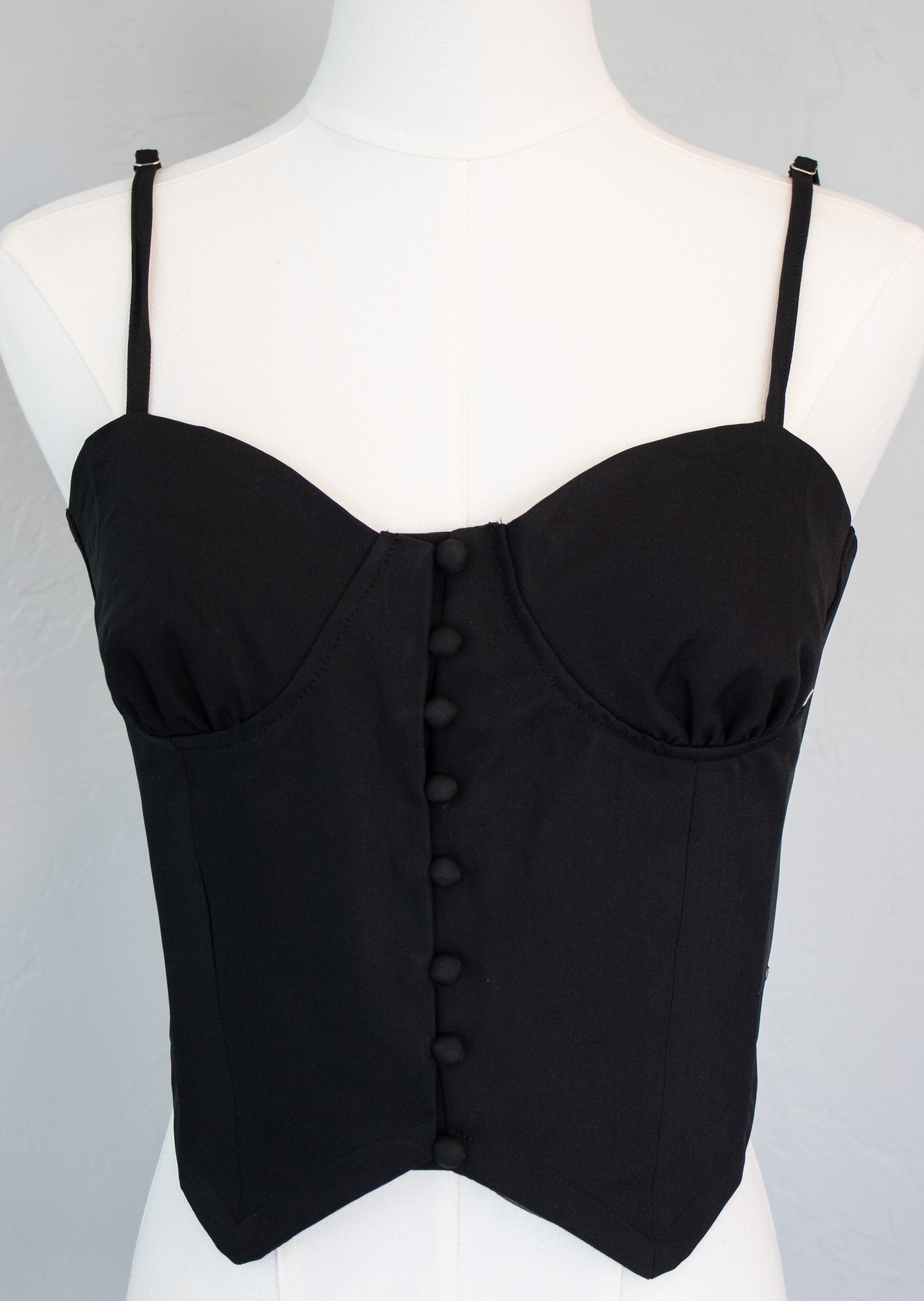 Buttoned Corset Top
