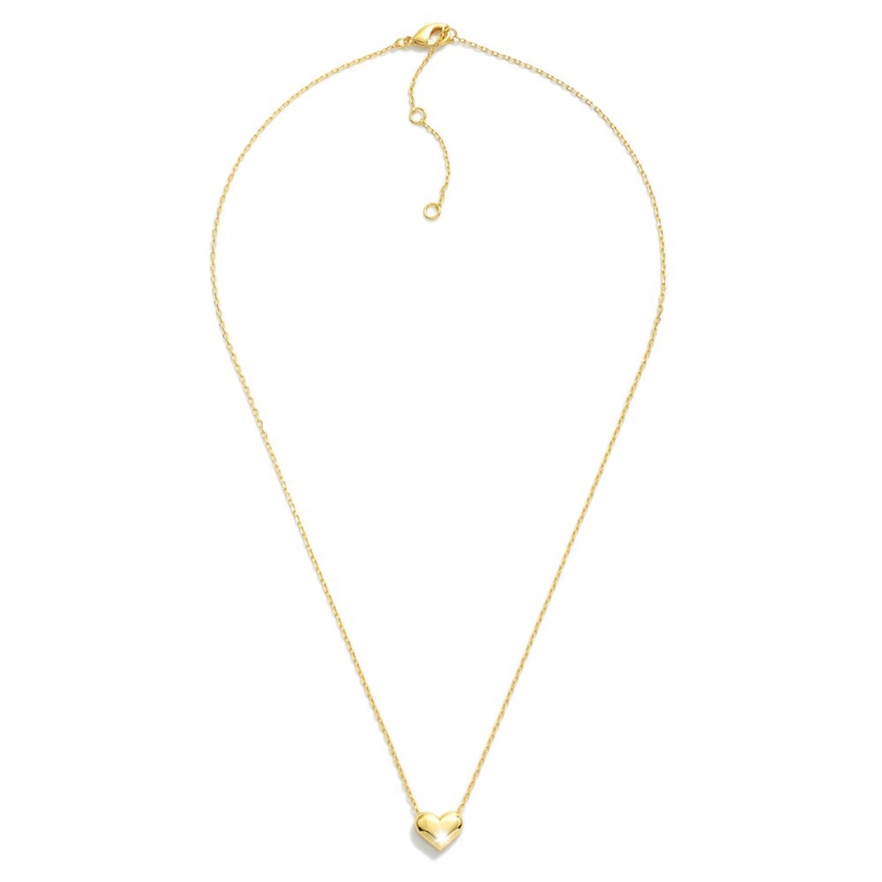 Gold Chain Heart Pendant Necklace