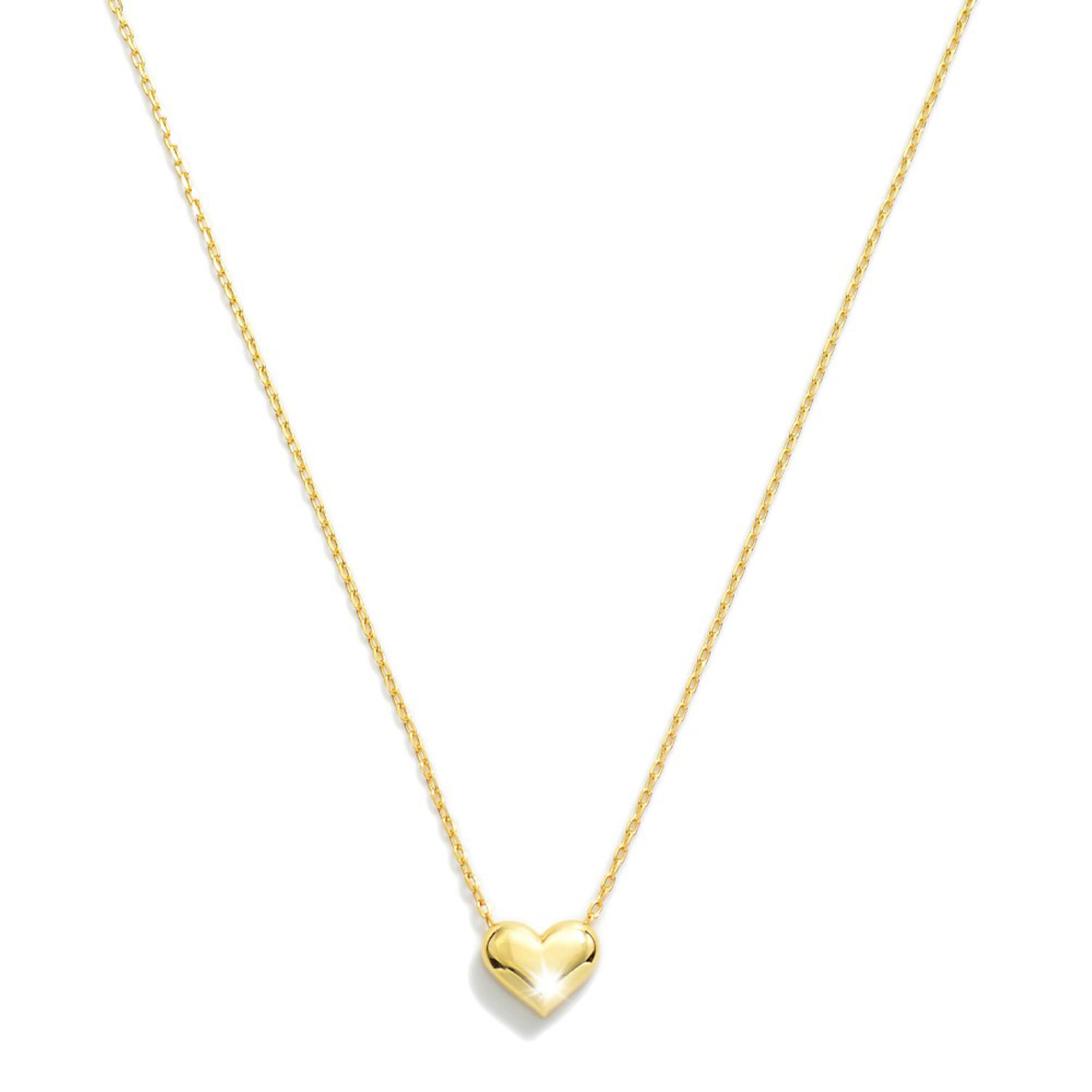 Gold Chain Heart Pendant Necklace