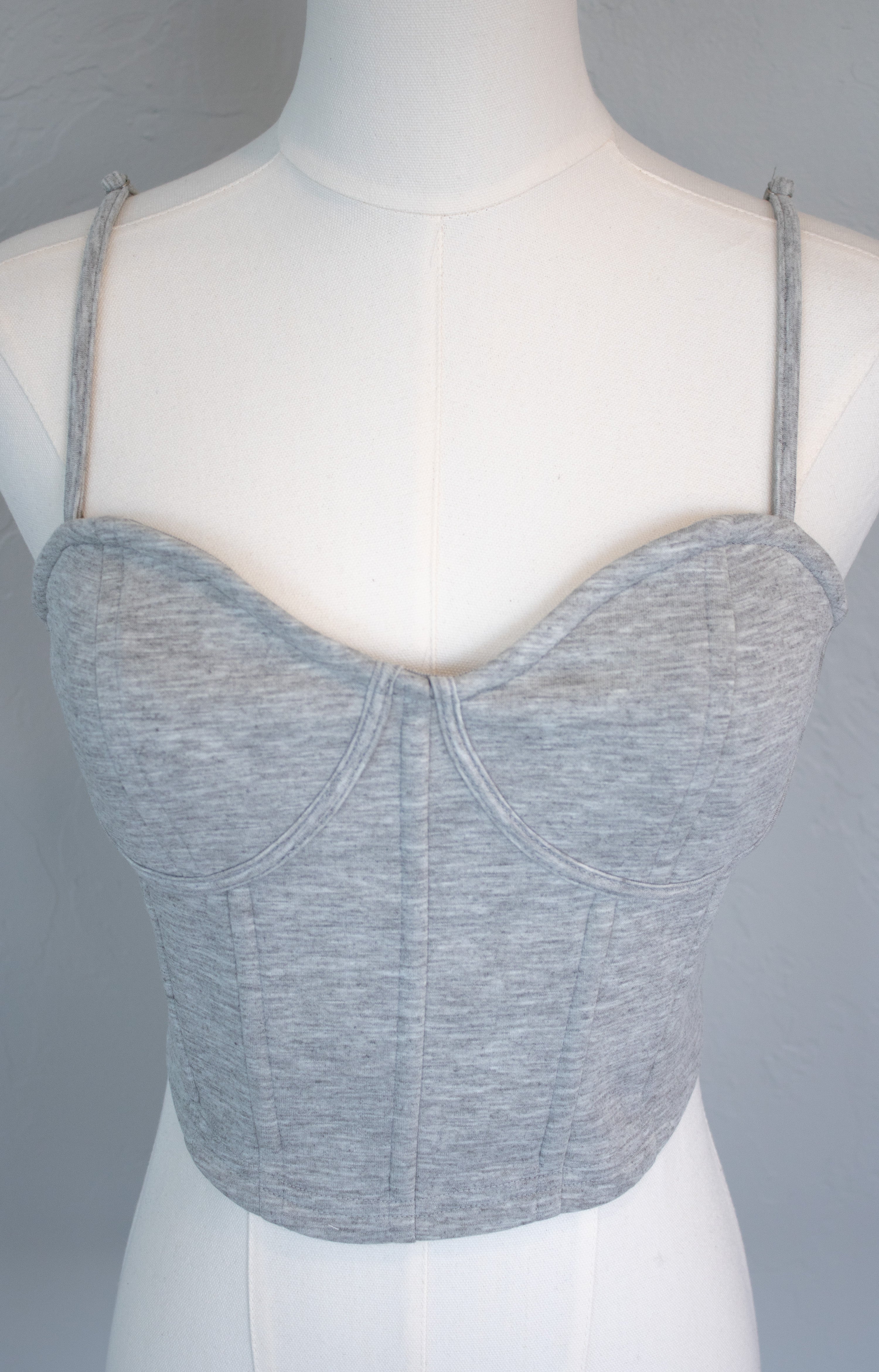 Grey Corset And Jogger Set