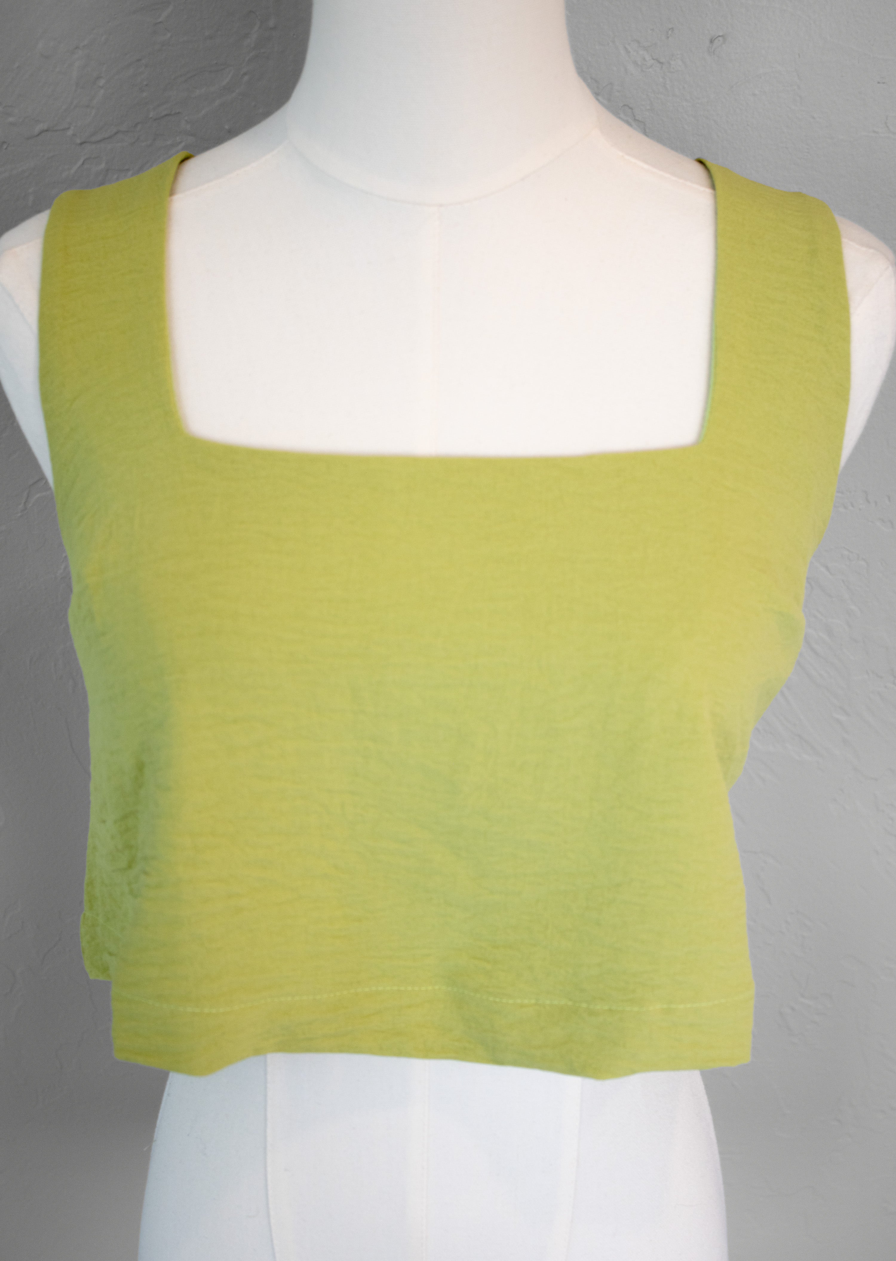 Green Minimalist Crop Top
