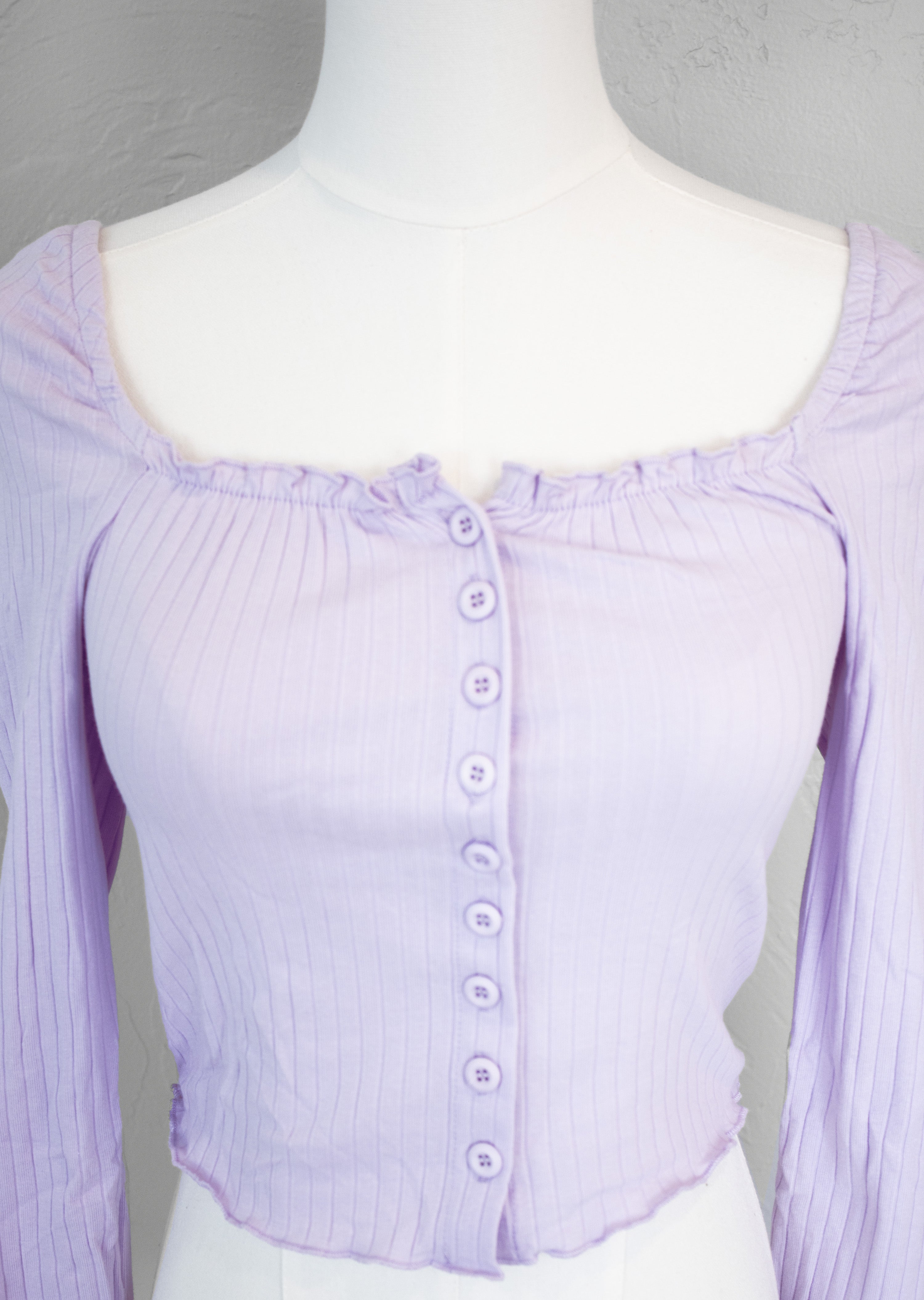 Ribbed Knit Off Shoulder Top
