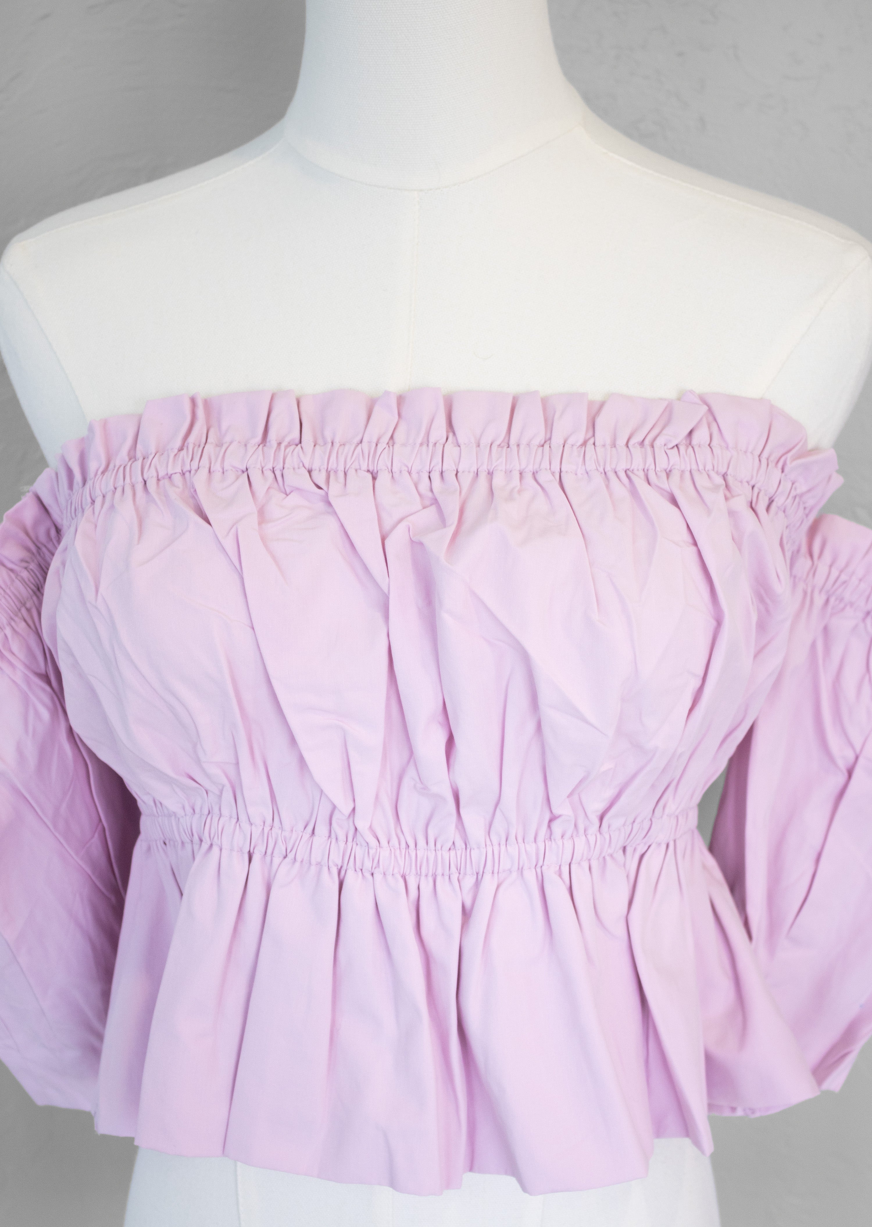 Lavender Over The Shoulder Top
