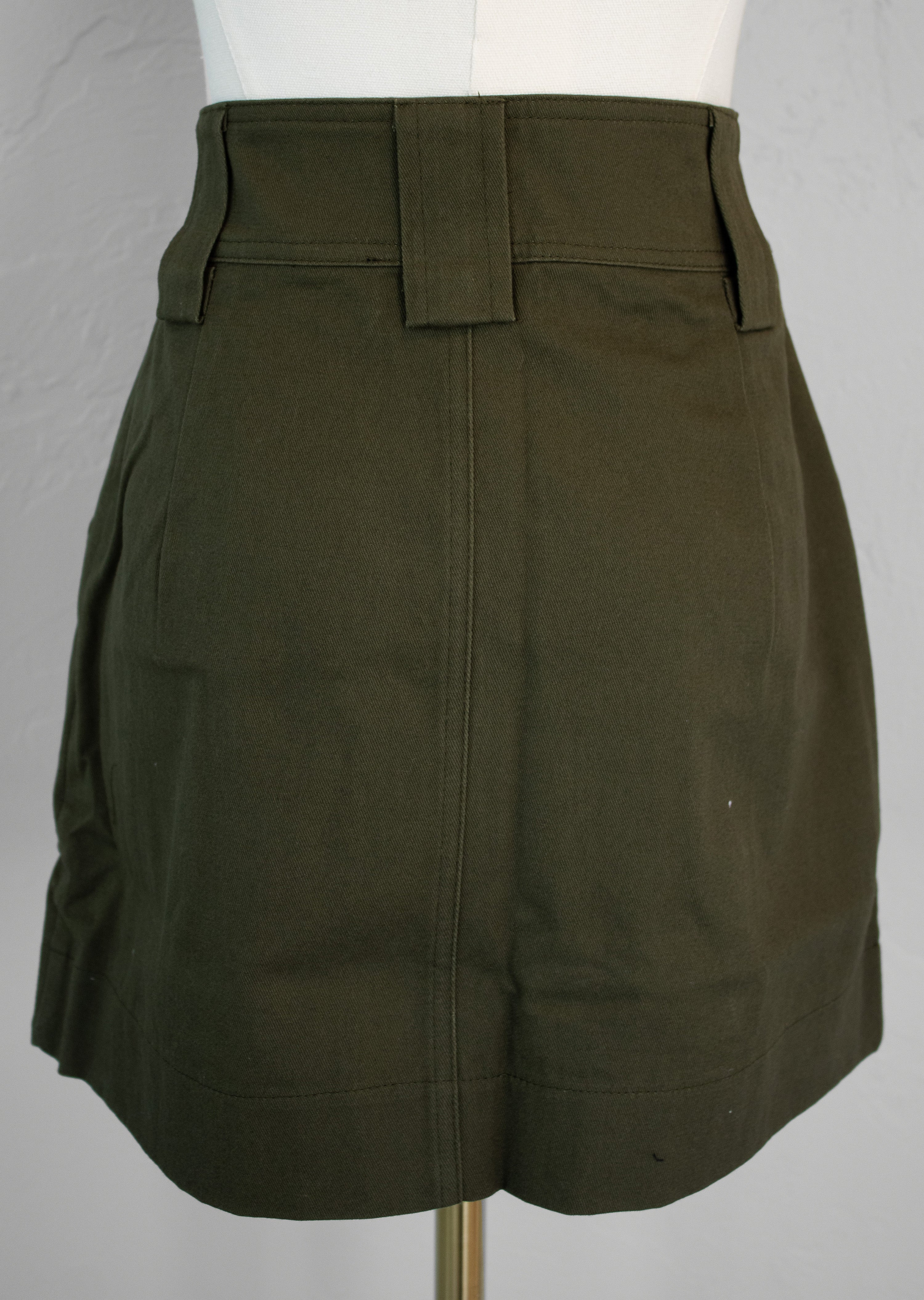 Olive Utility Mini Skirt