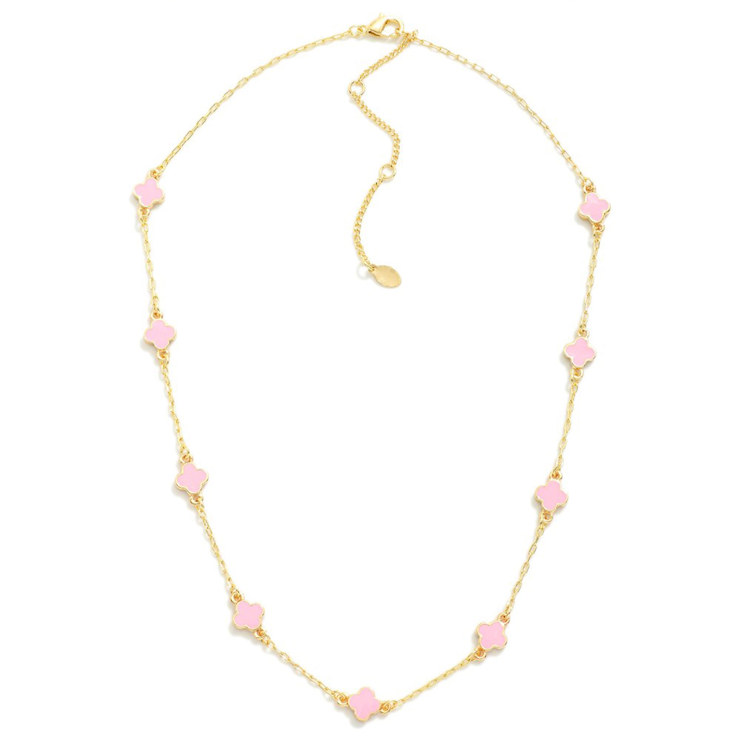 Enamel Clover Chain Necklace