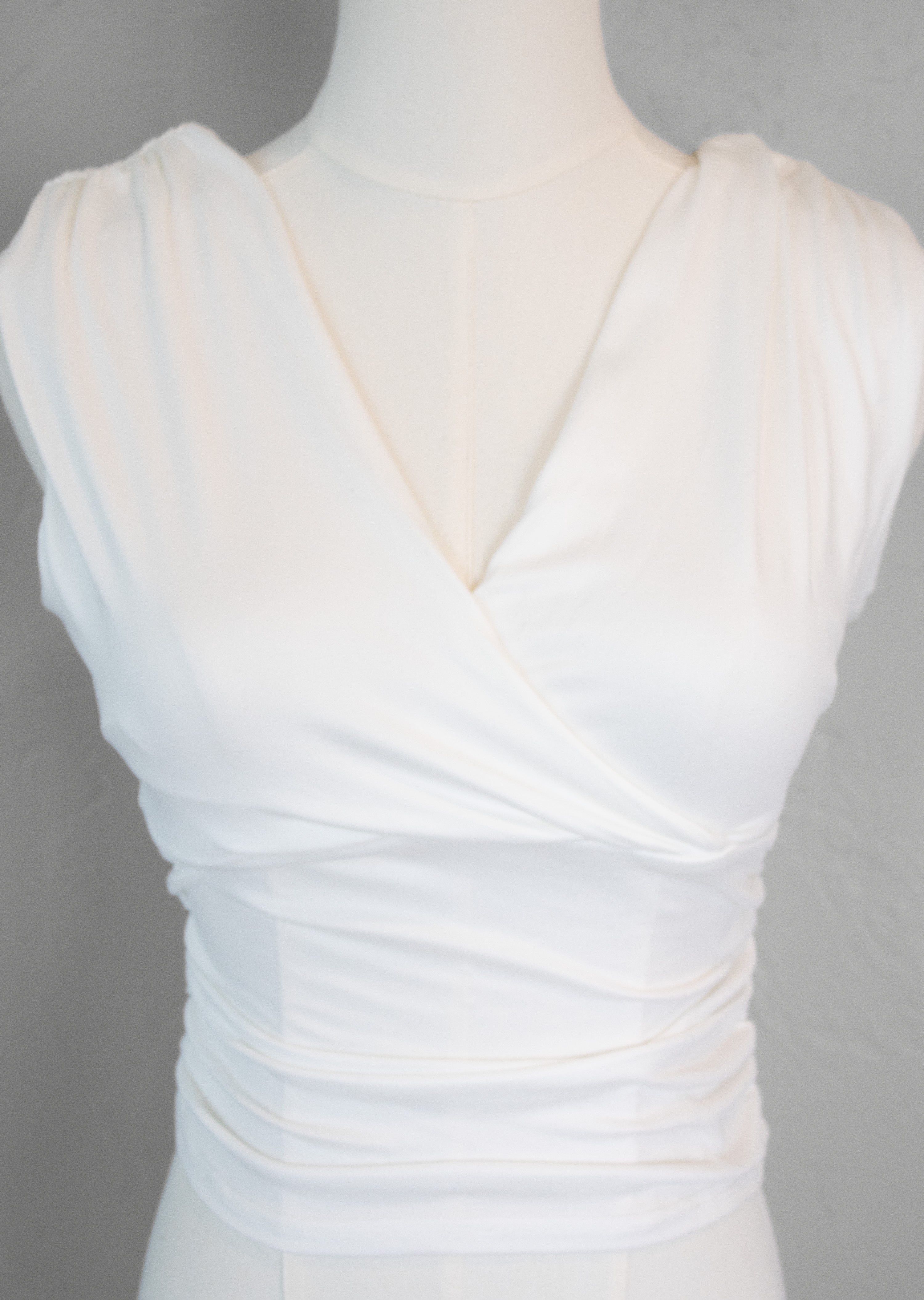 V-Neck Ruching Top