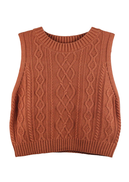 CABLE KNIT CROP TOP