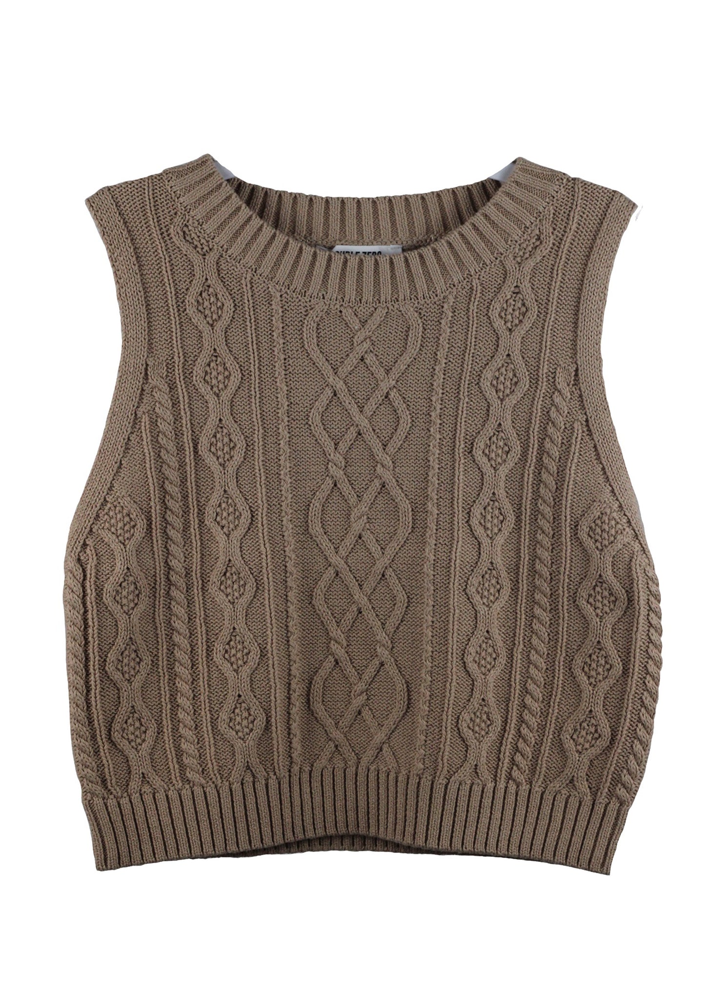 CABLE KNIT CROP TOP