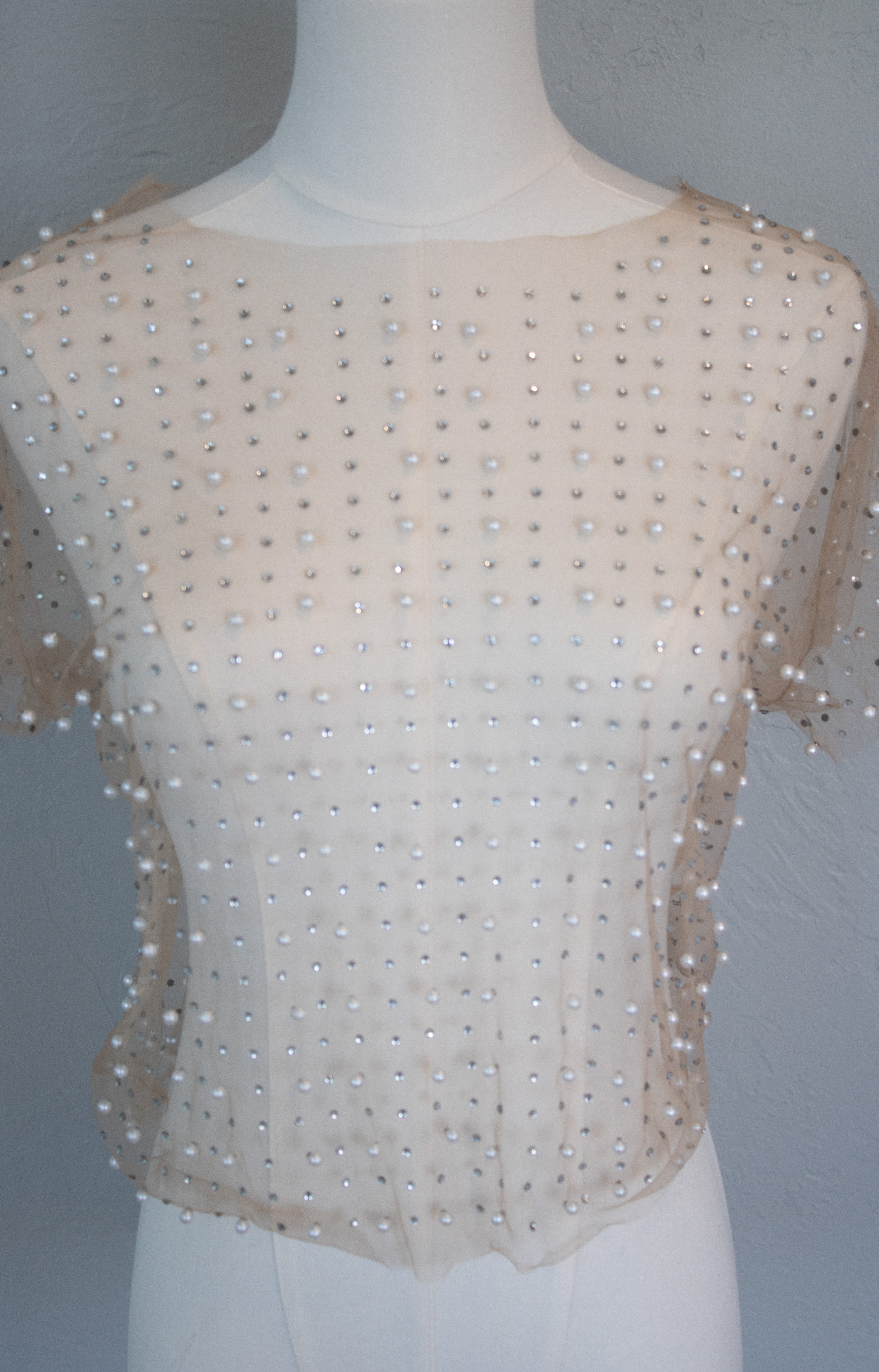 Rhinestone and Pearl Top