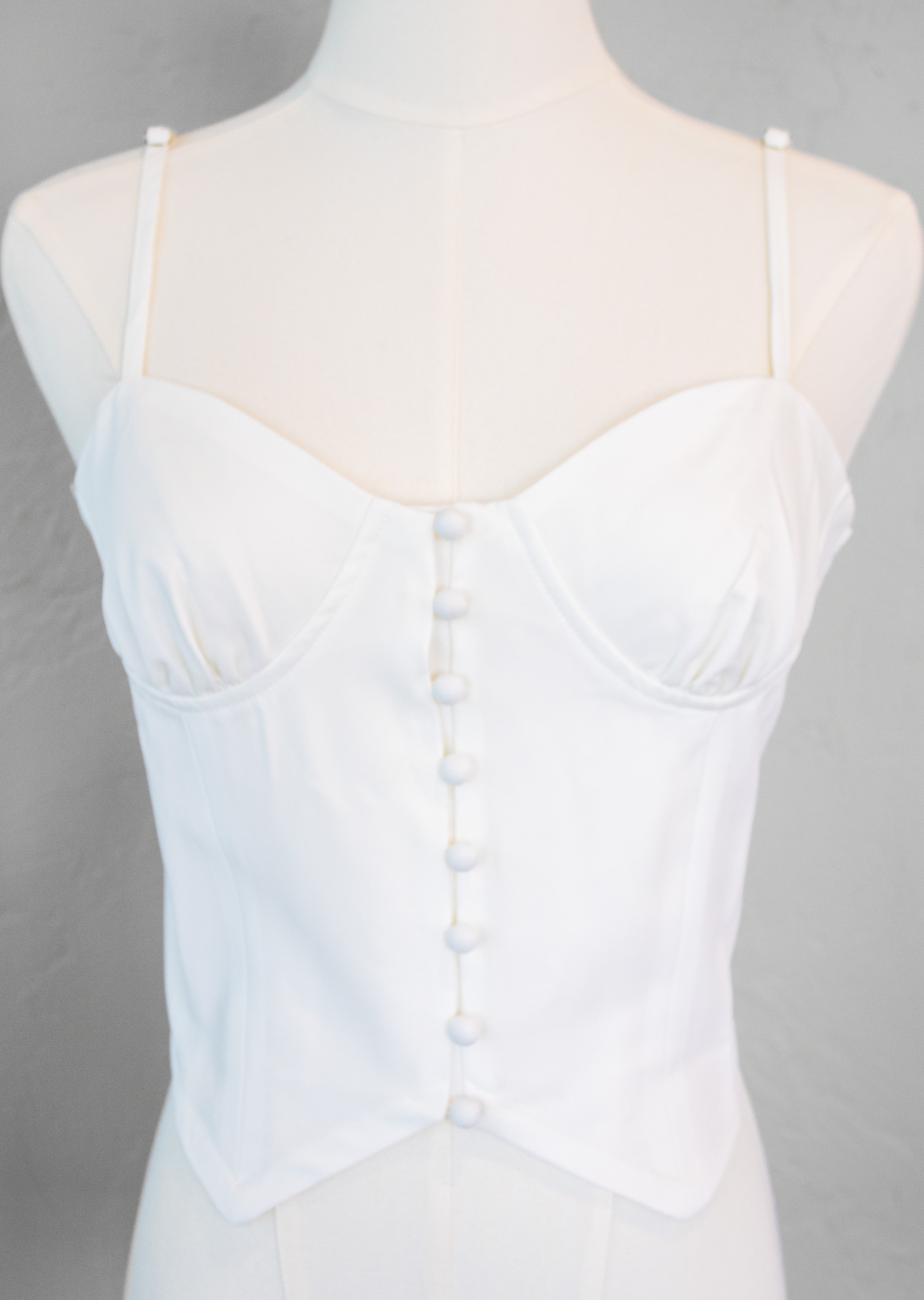 Buttoned Corset Top